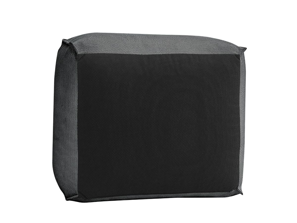 Bobochic Biarritz Pouf Melange-Stoff Schwarz