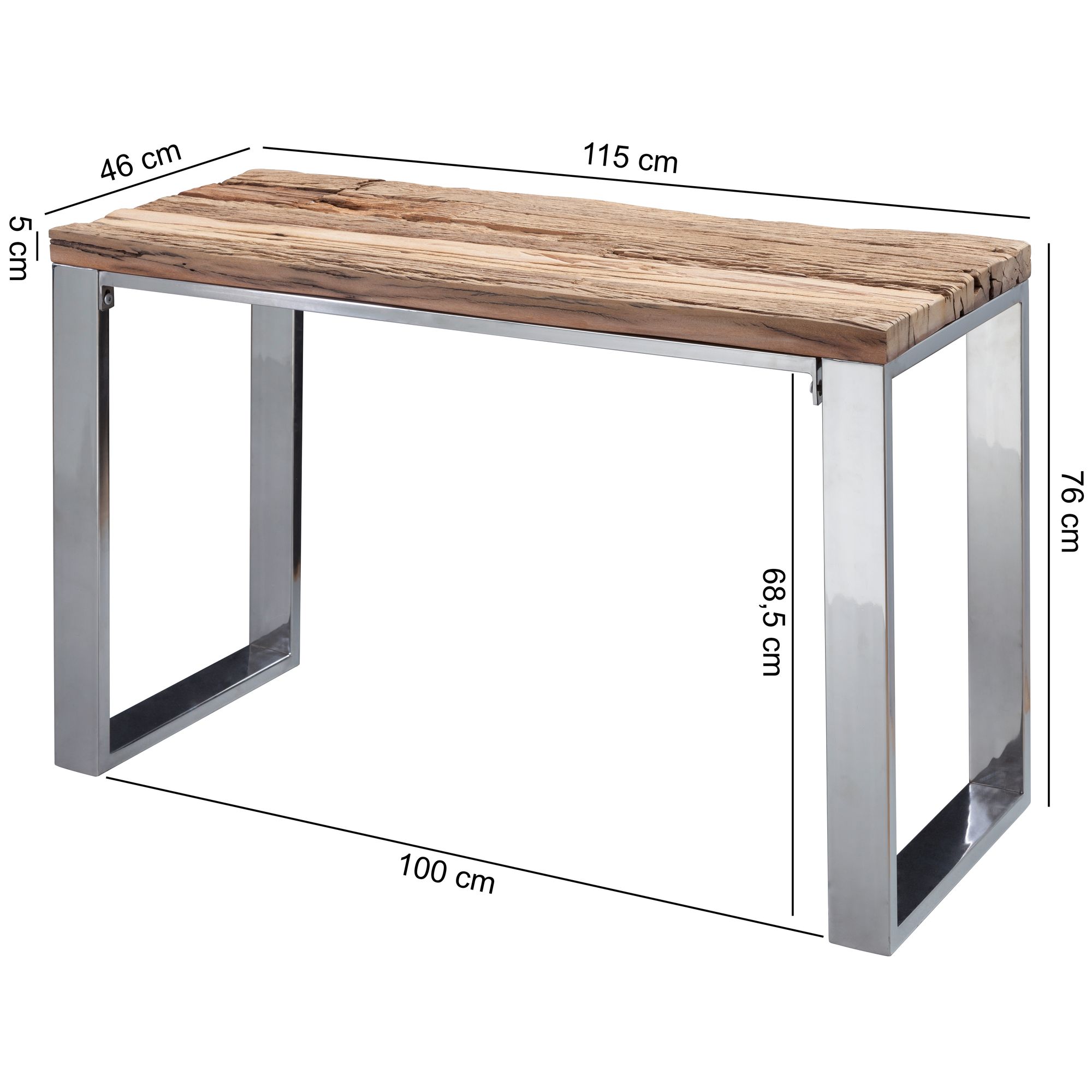 Konsolentisch Harboore Akazie Massivholz 115 × 46 × 76 cm