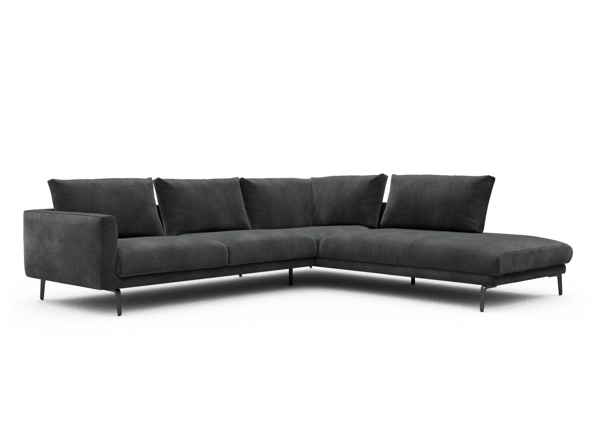 Skandi Home Ecksofa Karl Relax-Ecke rechts mit 2,5-Sitzer Smooth-Deep-Warm-Grey moebelfaktor