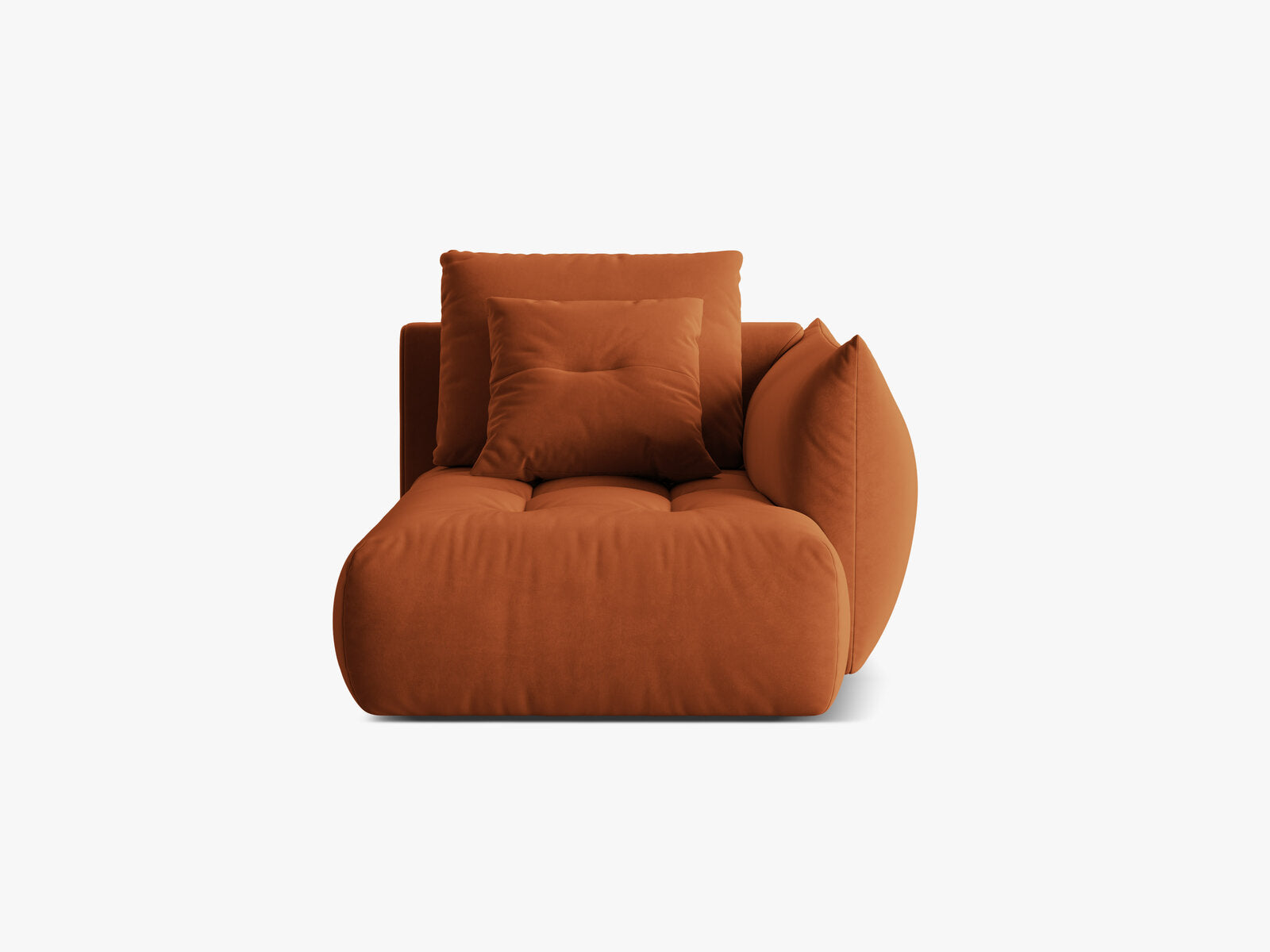 Micadoni Bloom Chaiselongue Rechts Samt Casino Terrakotta
