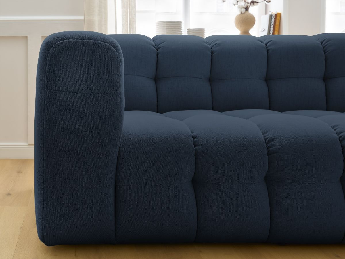Bobochic Cloud Ecksofa 288 × 184 cm Stoff Dunkelblau Ecke rechts