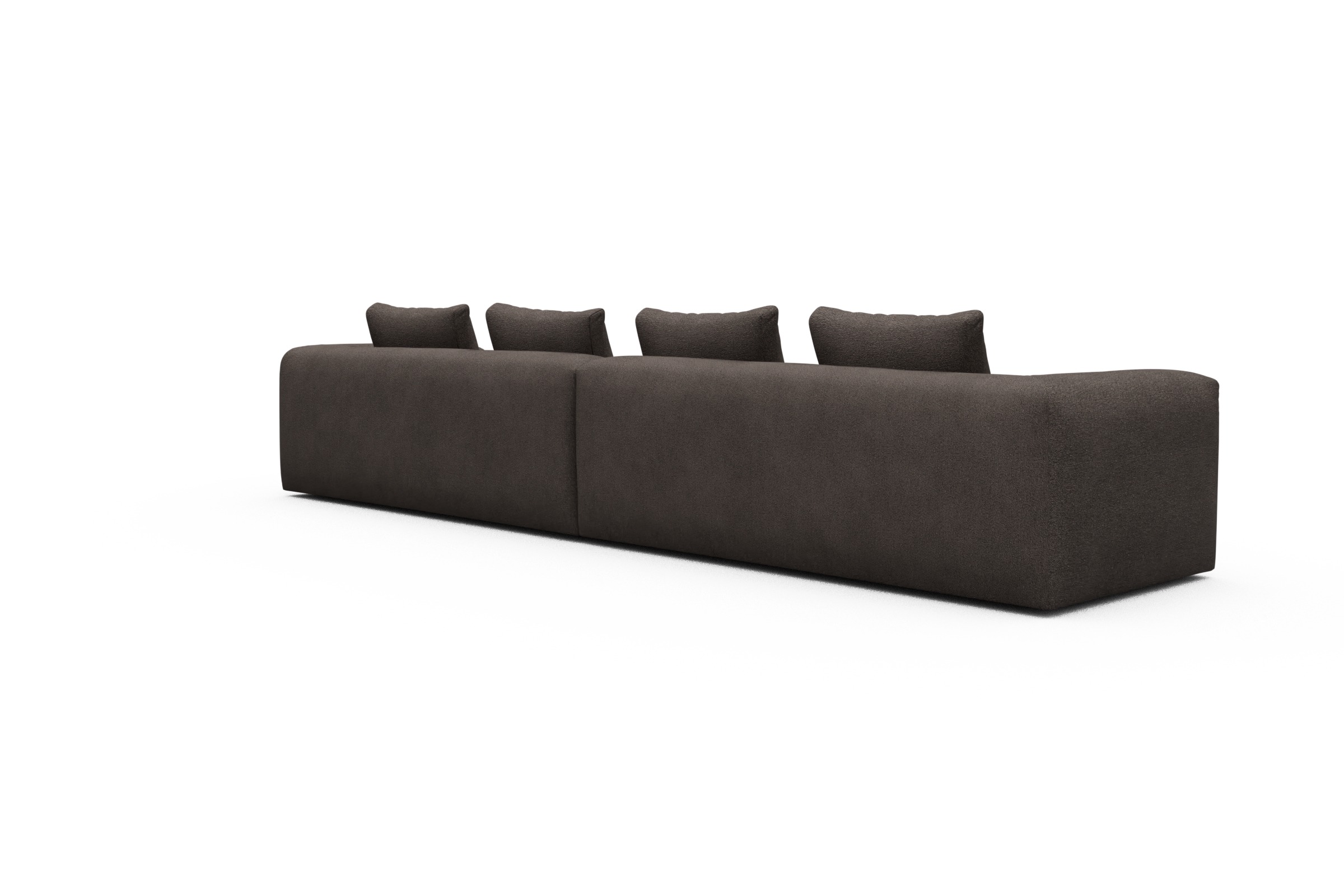 Sofa Modulares XXL Sofa Fred 5-Sitzer Boucle-Taupe