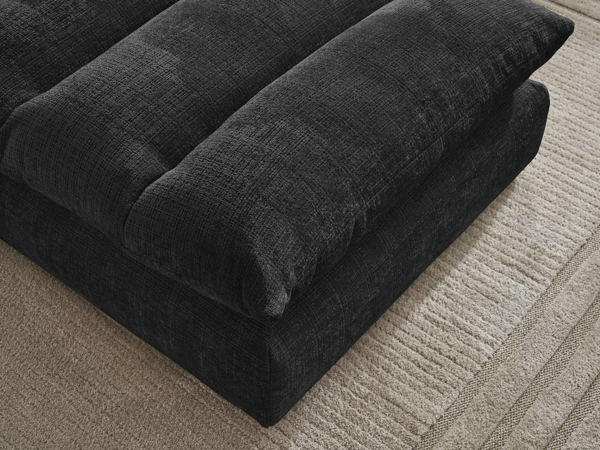 Bobochic Neil Pouf Strukturstoff Schwarz