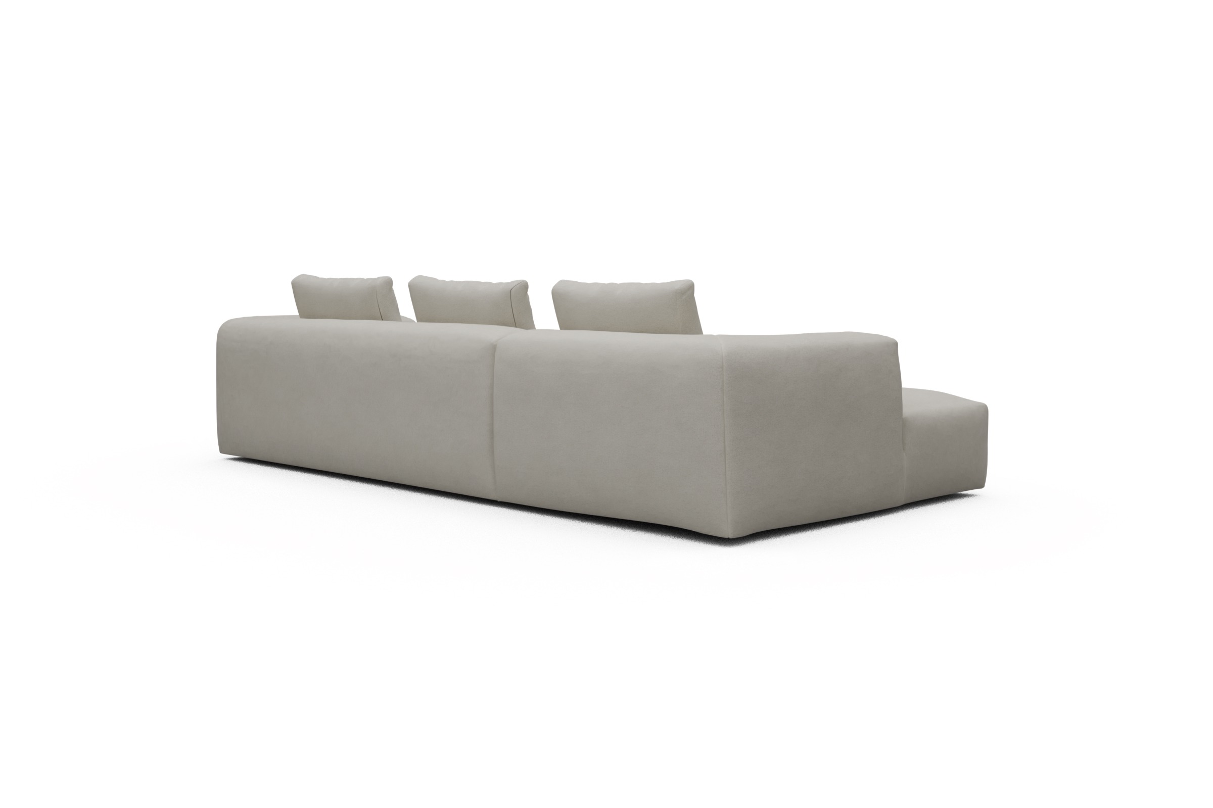 Ecksofa Fred Chaiselongue links mit 2,5-Sitzer Denari-Clean-Beige