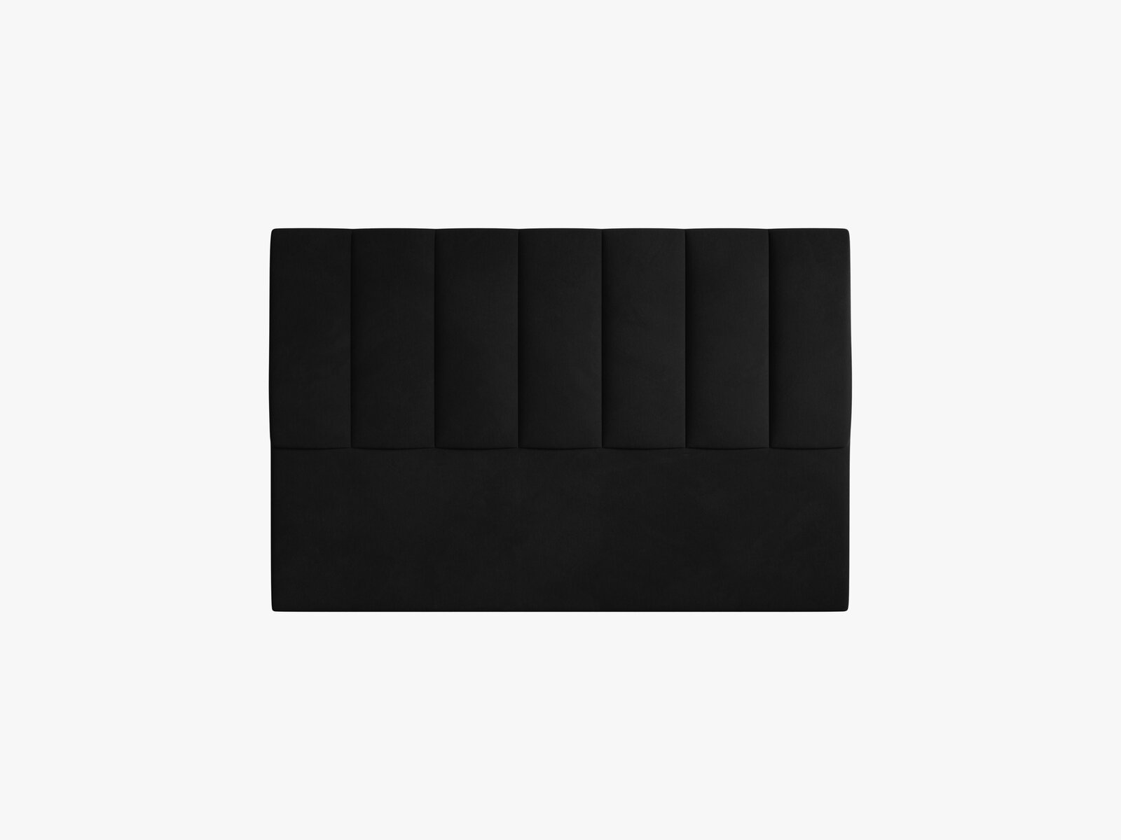 Micadoni Marl Samtiger Kopfteil 140 cm (H 95 cm) Samt Magic Velvet Schwarz 140x95