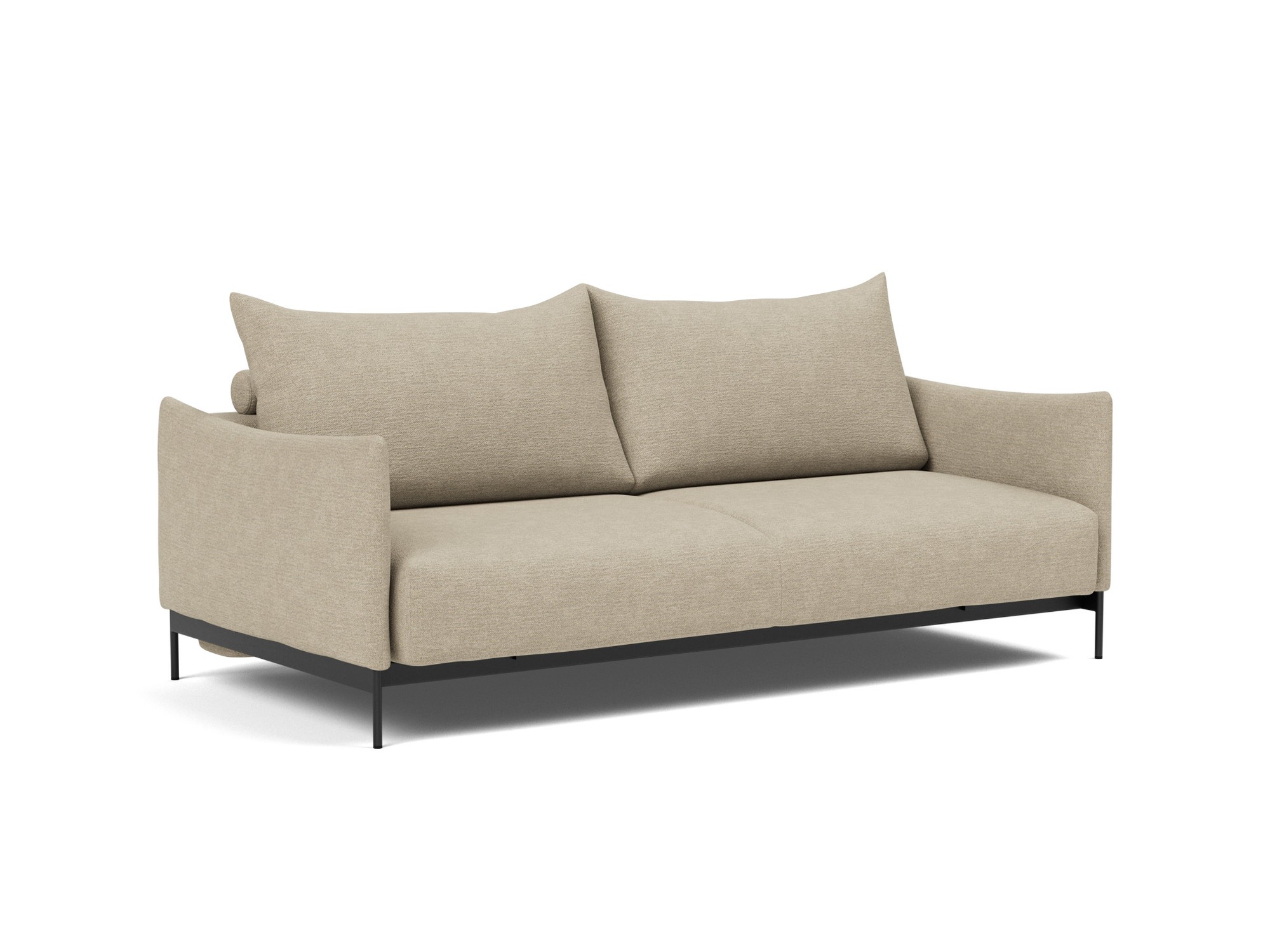 Schlafsofa Malloy Strukturierter Stoff Taura 356-Sand