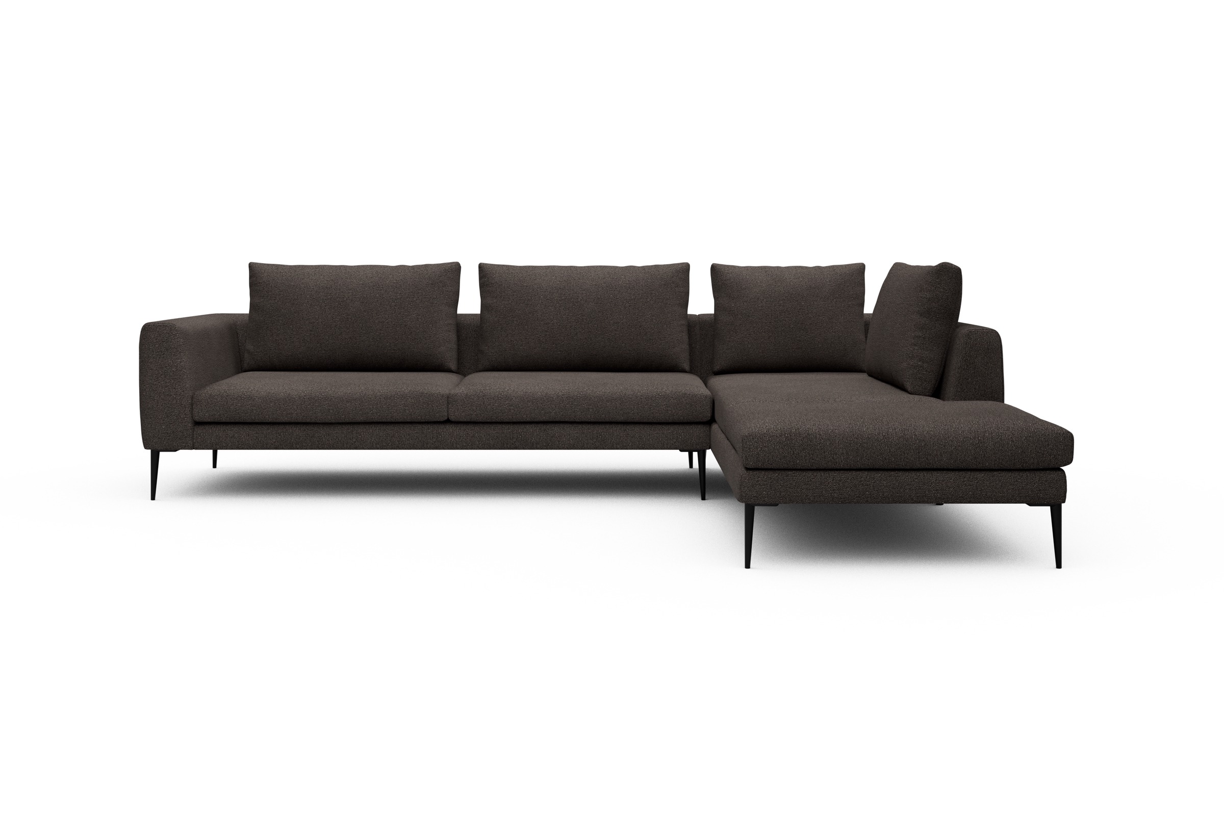 Skandi Home Ecksofa Paul Relax-Ecke links mit 3-Sitzer Boucle-Taupe moebelfaktor