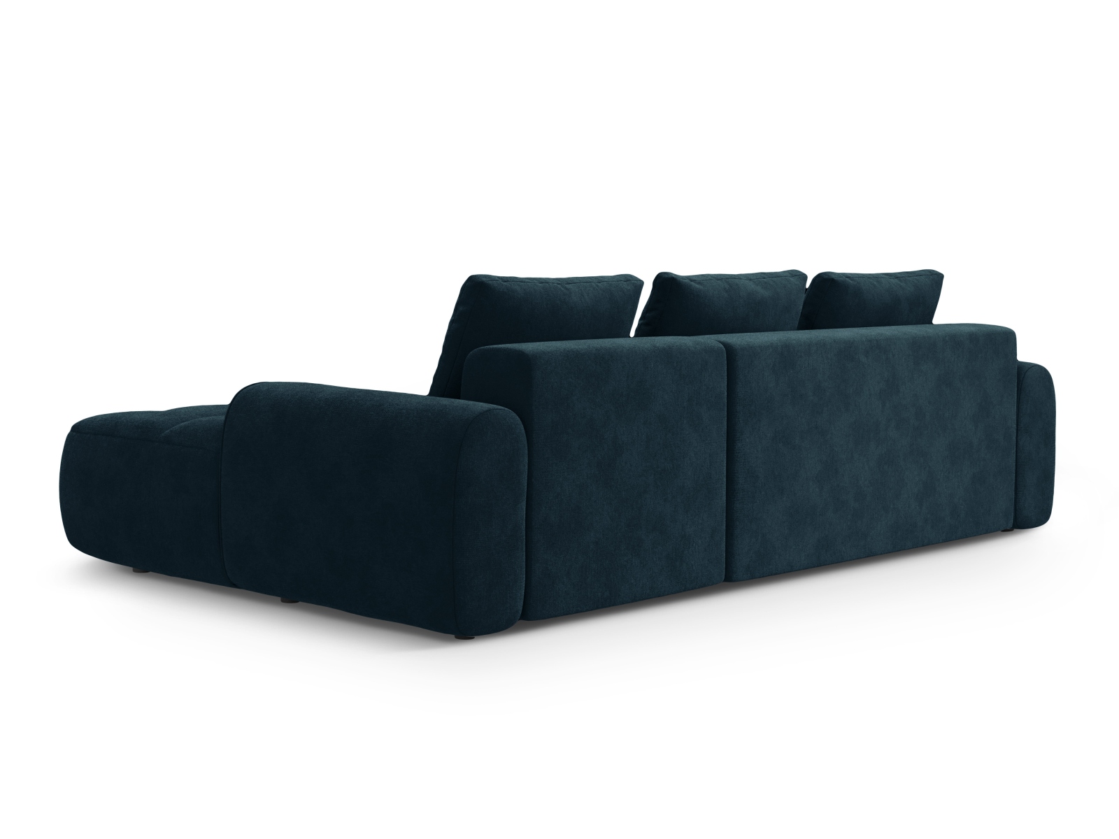 Cosmopolitan Design Ecksofa Linz 3-Sitzer mit Schlaffunktion Samt Vogue Tiefes Petrol Rechts