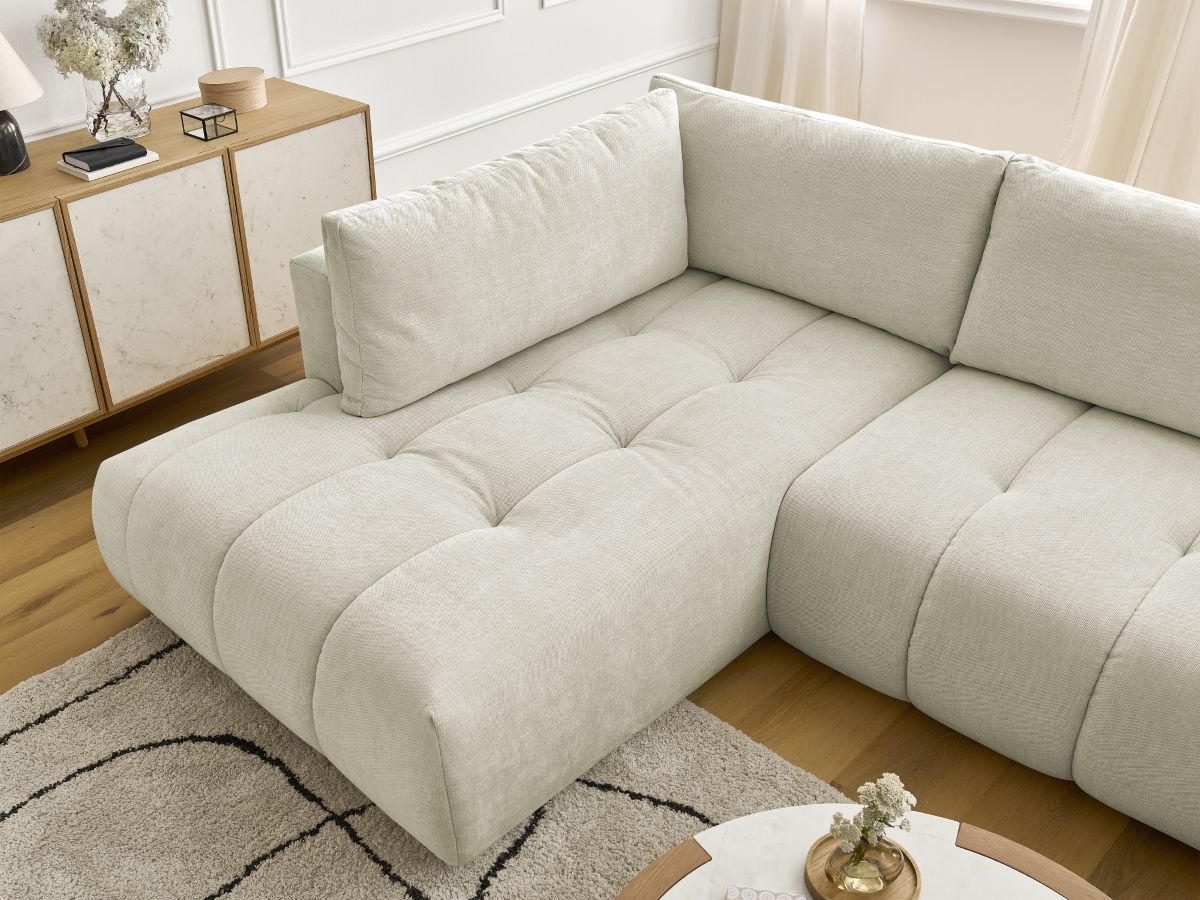 Bobochic Fuji Wohnlandschaft Stoff Beige Ecke rechts