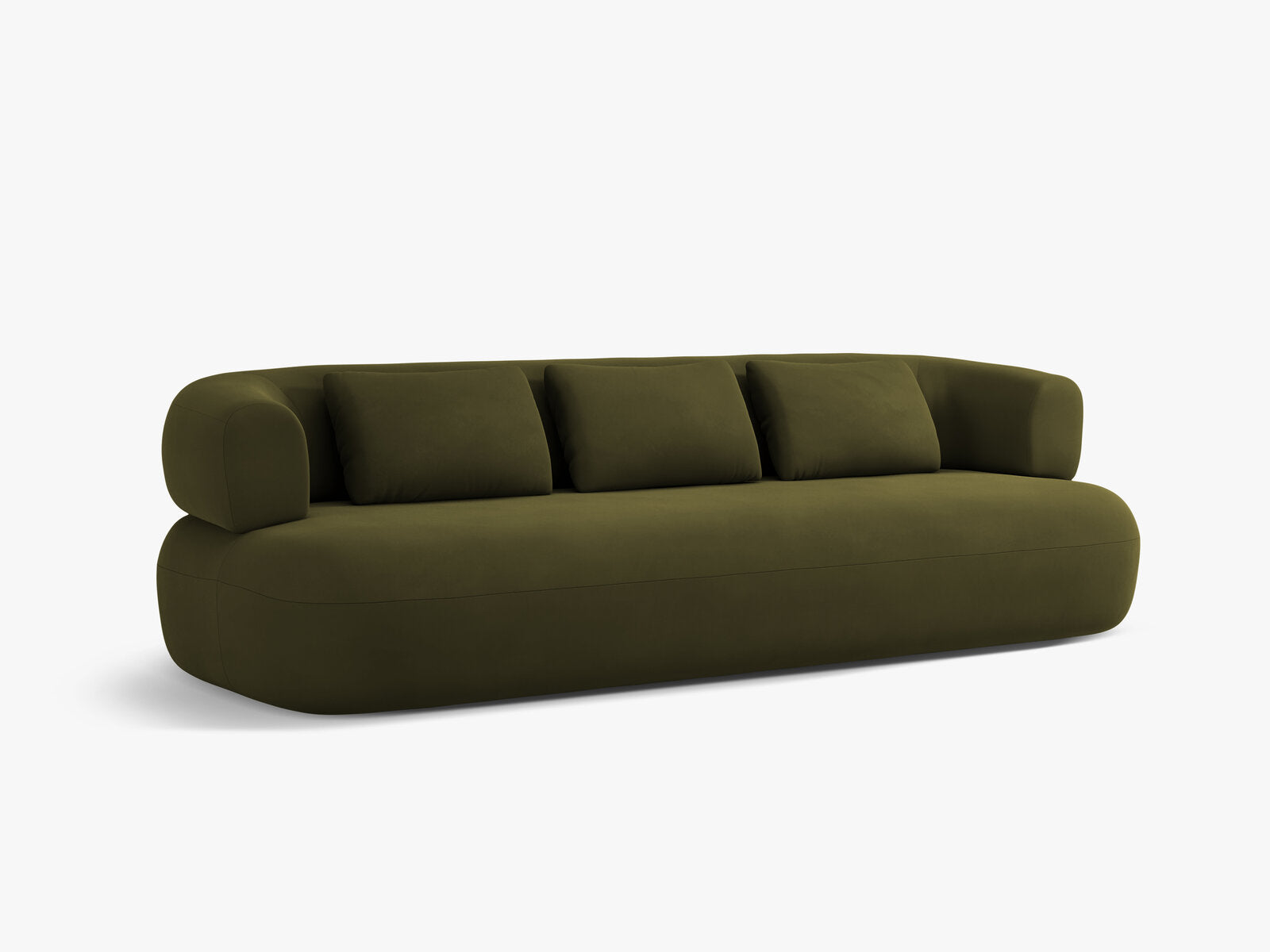Micadoni Sofa Jenny 4-Sitzer Samt Salvador Grün