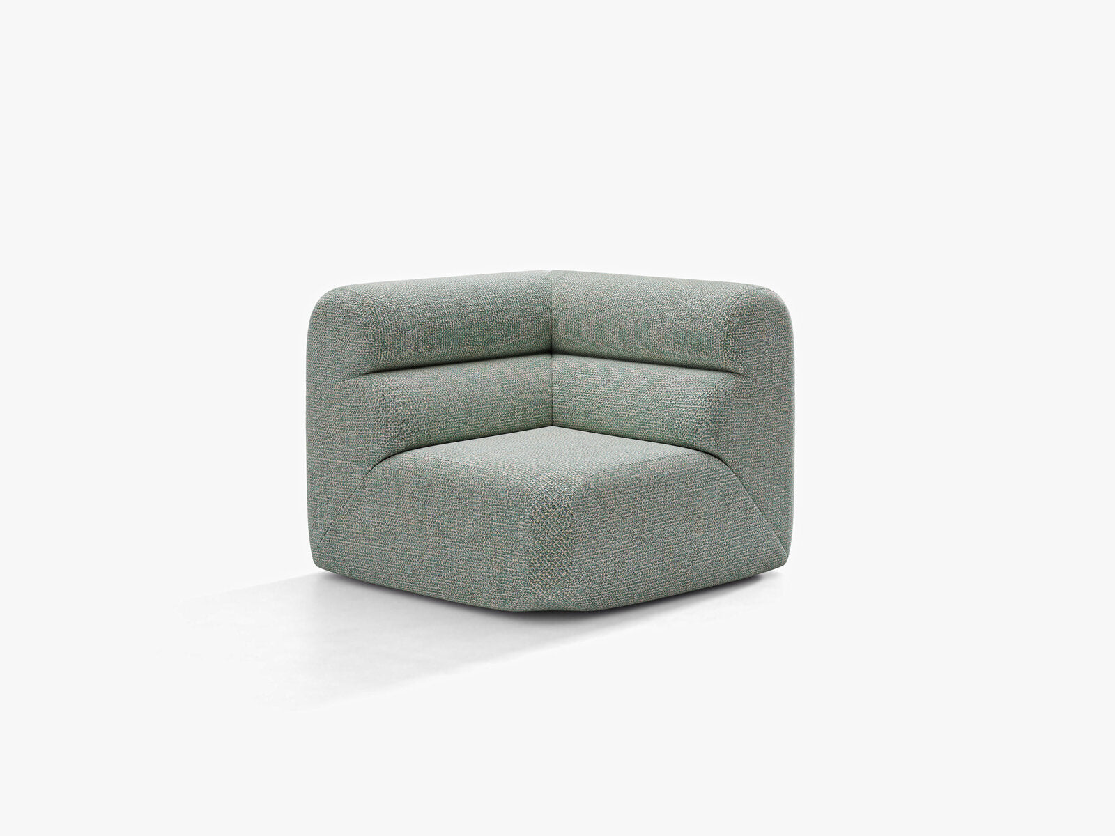 Micadoni Neo Eckmodul Chenille SILENCIO Gedämpftes Blau