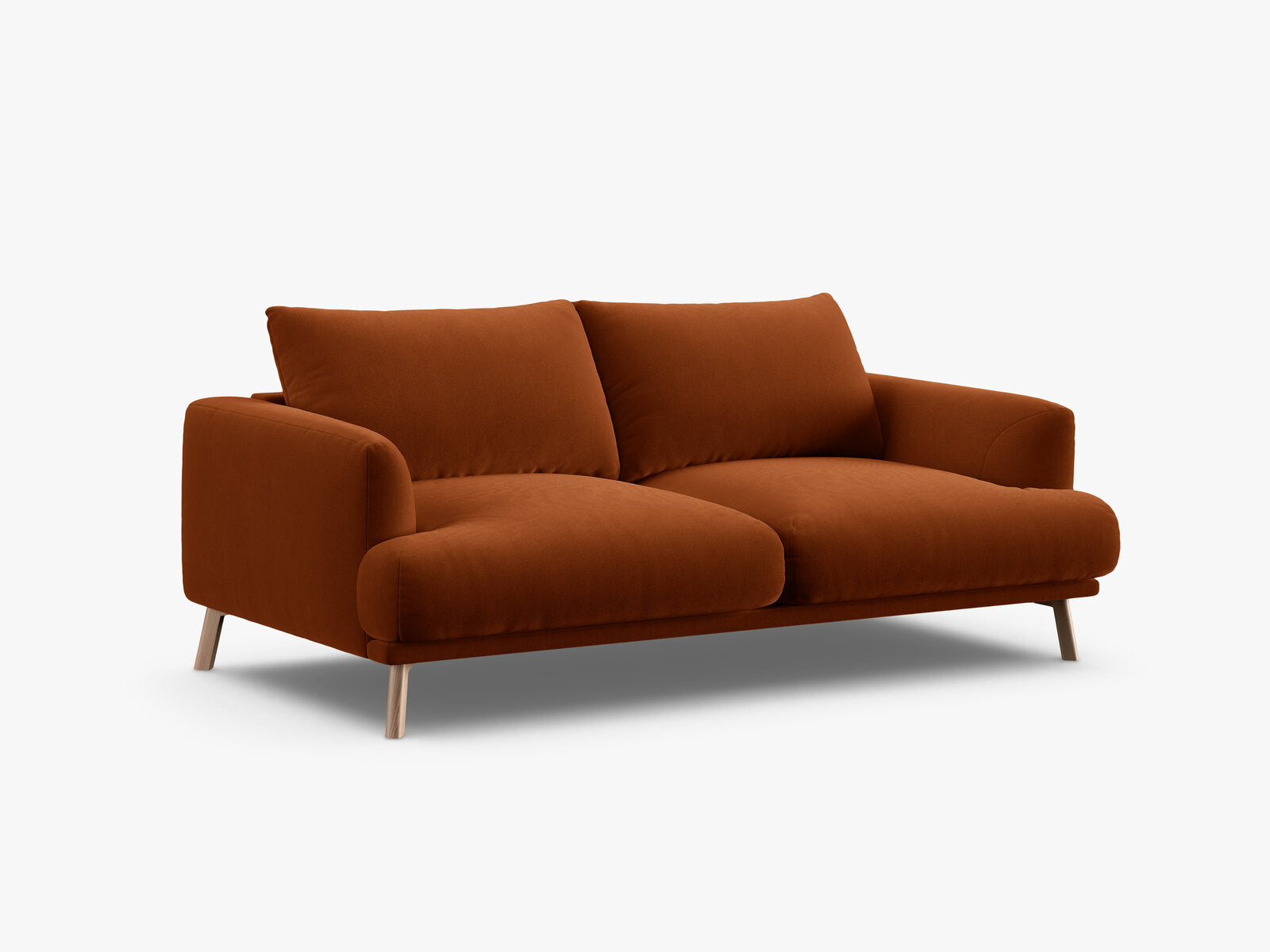 Micadoni Sofa Naomi 2-Sitzer Samt Salvador Terrakotta