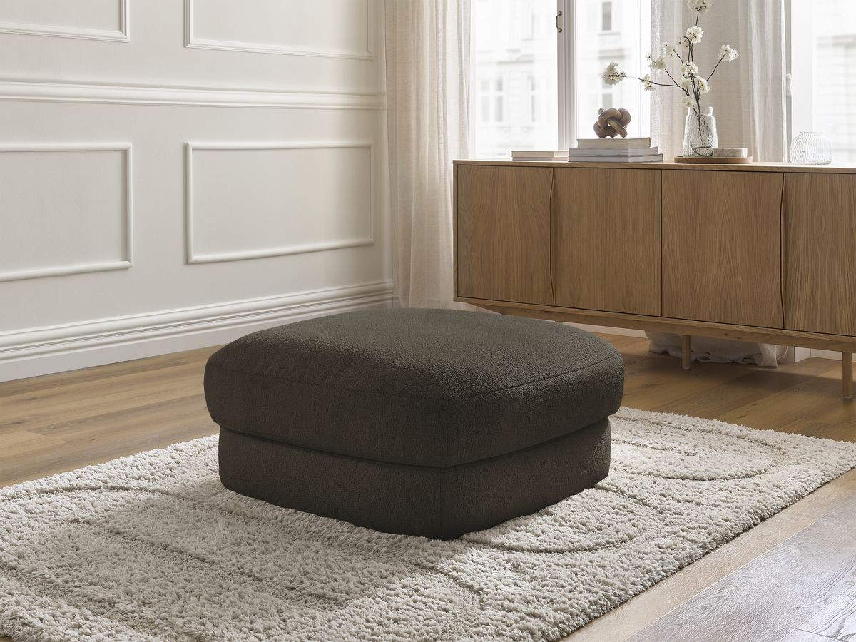 Bobochic Leonore Pouf Bouclé-Stoff Braun