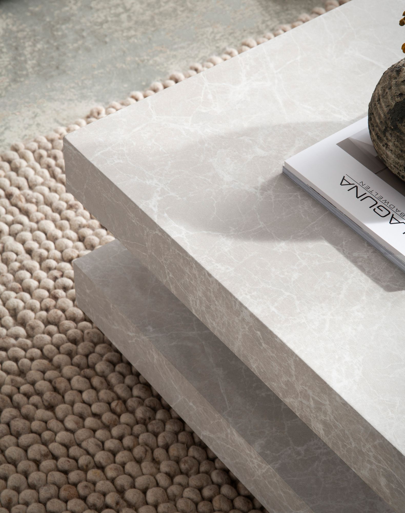 Couchtisch Fluberg Beige 60 × 60 × 34 cm