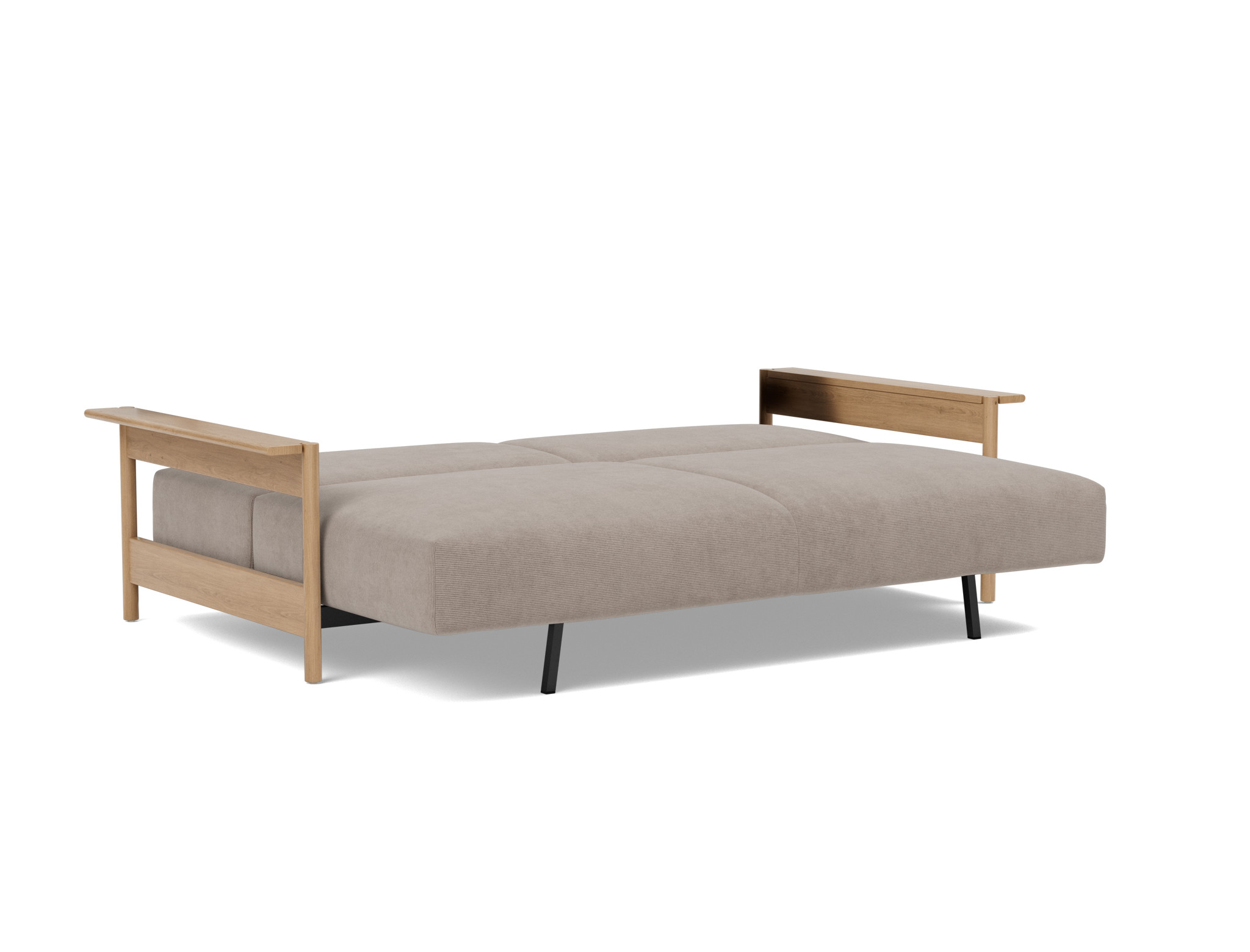 Schlafsofa Malloy Wood Kord Cordufine 318-Beige