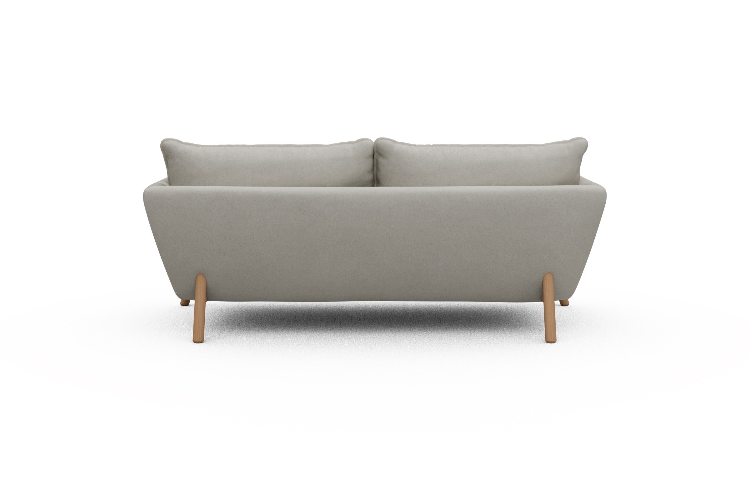 Sofa Emil PREMIUM 2-Sitzer Beinfarbe Eiche Natur Denari-Clean-Beige