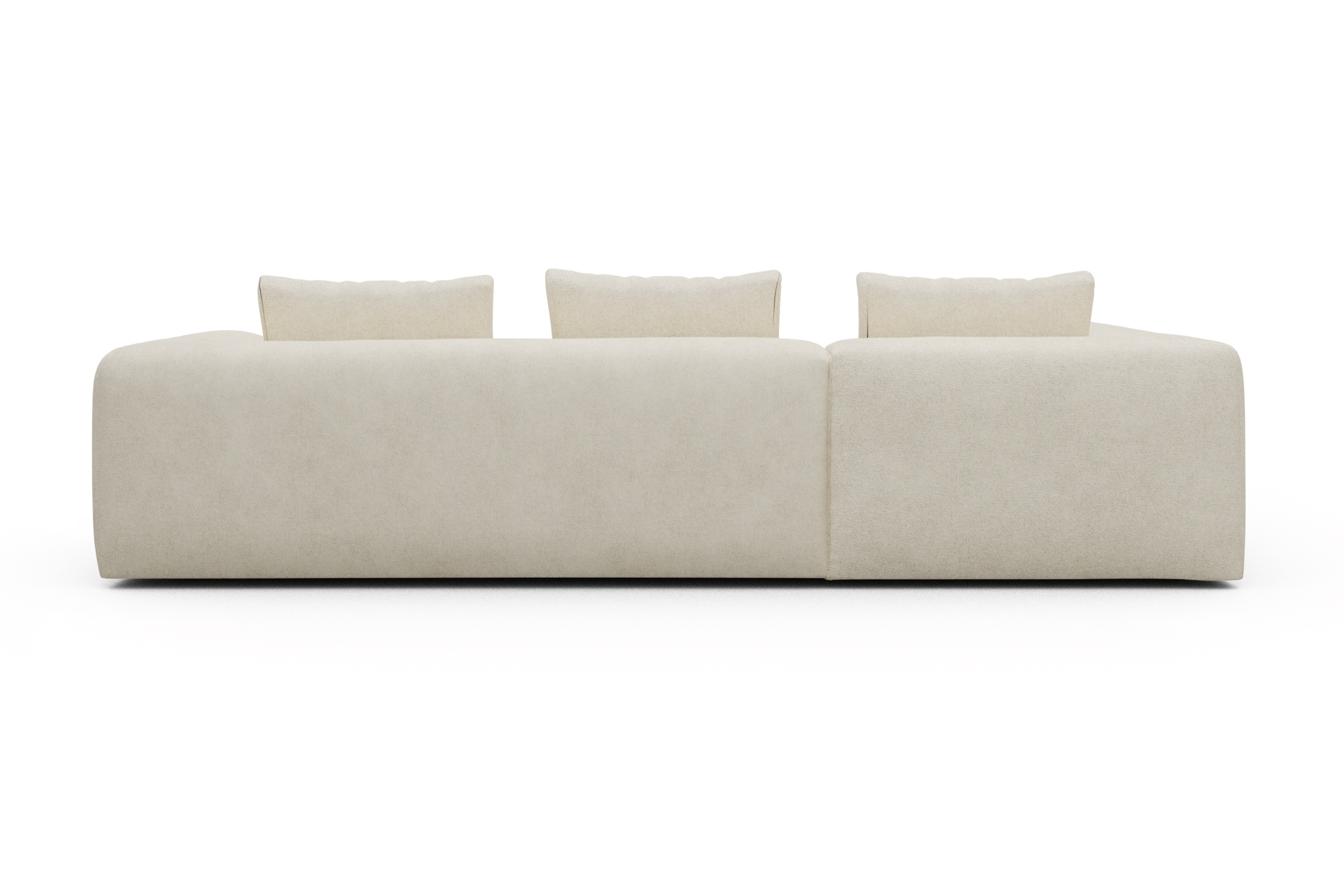 Ecksofa Fred Relax-Ecke links mit 2,5-Sitzer Boucle-Off-White