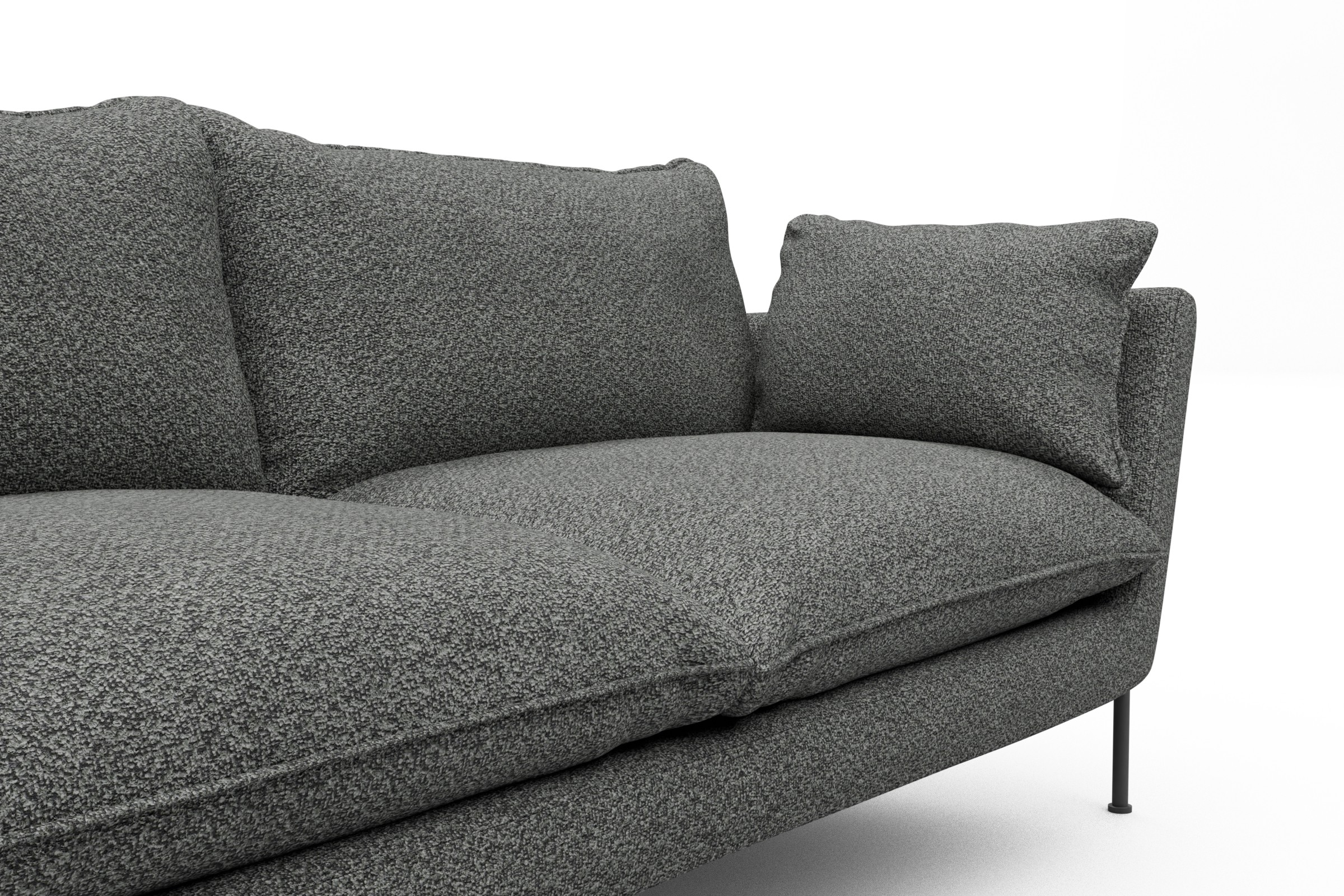 Sofa Anton Soft 2-Sitzer Boucle Vanora 868-Warm-Grey