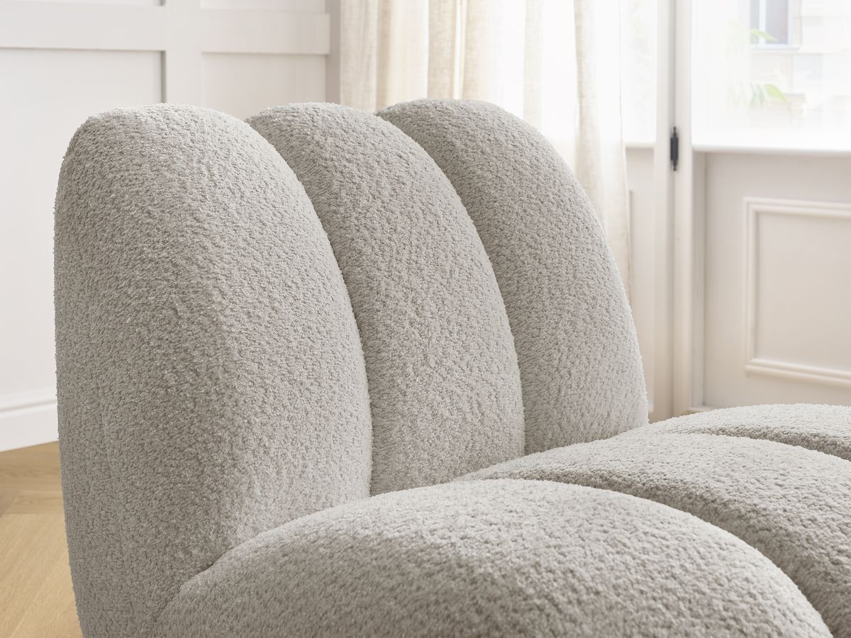 Bobochic Janissaire Sessel 81 × 90 cm Bouclé-Stoff Beige