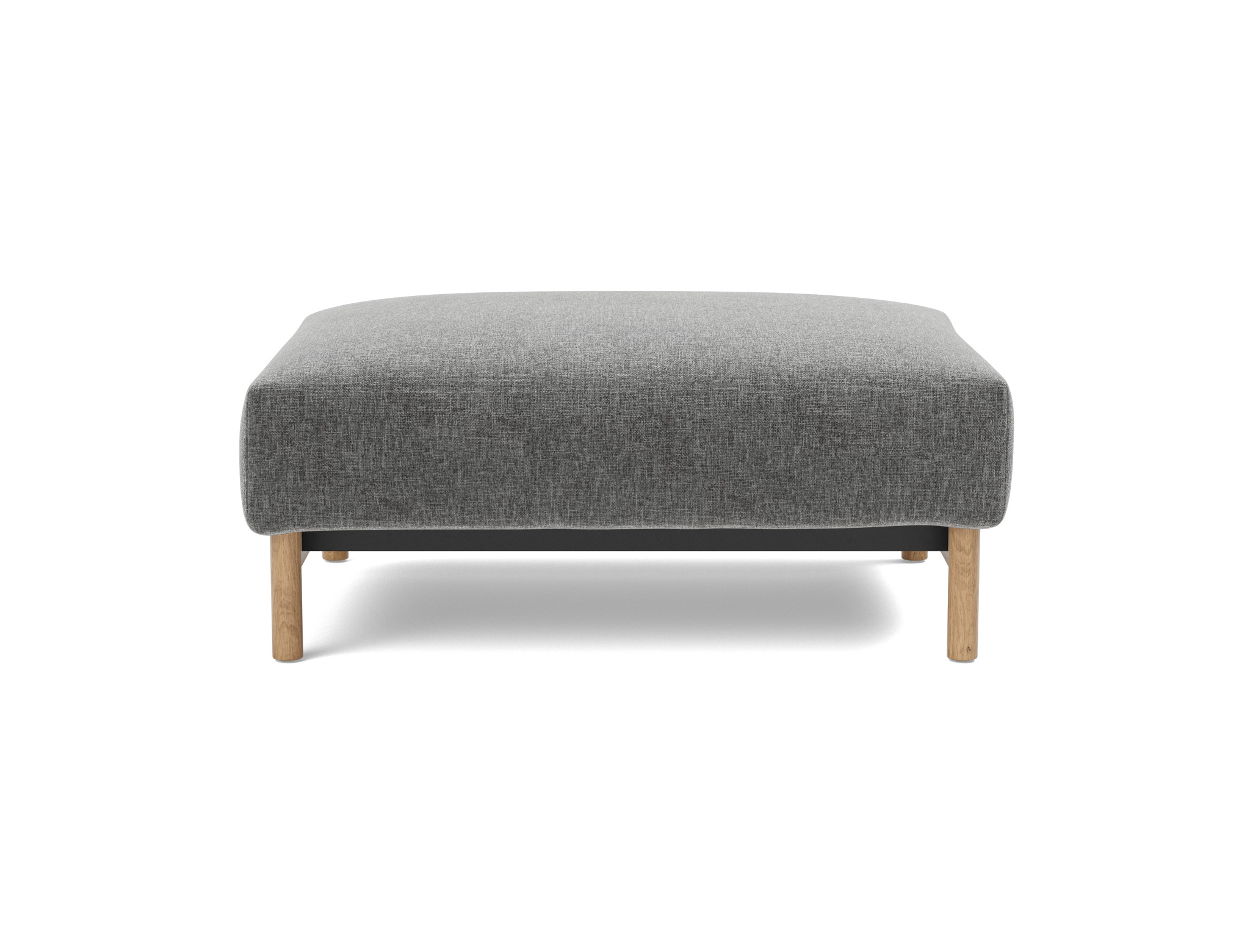 Hocker Malloy Strukturierter Stoff Twist 563-Charcoal Beine Eiche