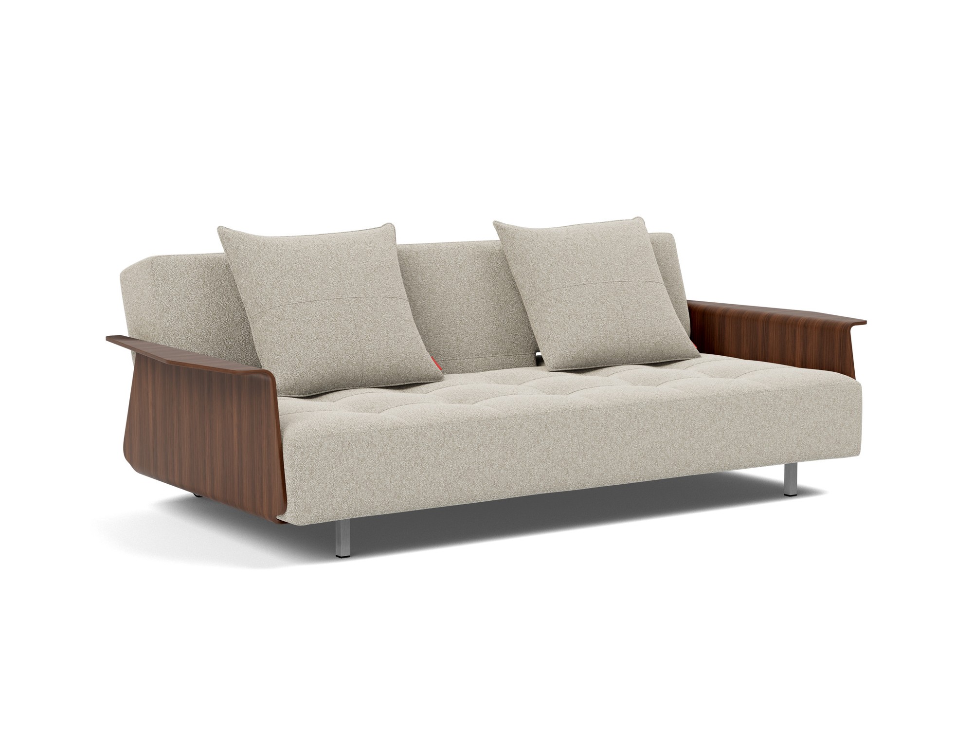 Schlafsofa Long Horn D.E.L. mit Armlehnen Boucle Skandi 539-Beige