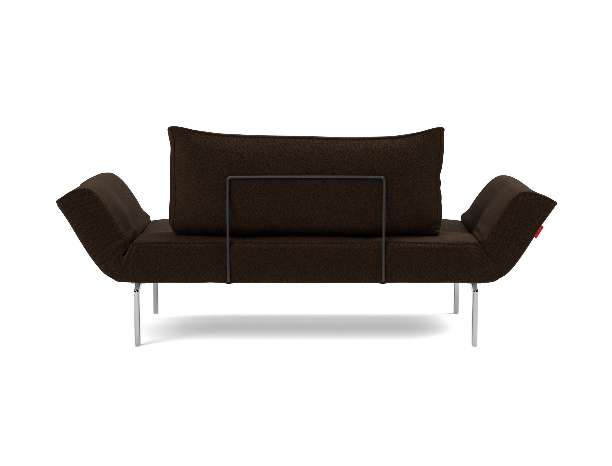 Tagesbett Zeal Strukturierter Stoff Taura 358-Chocco Beine Straw Aluminium