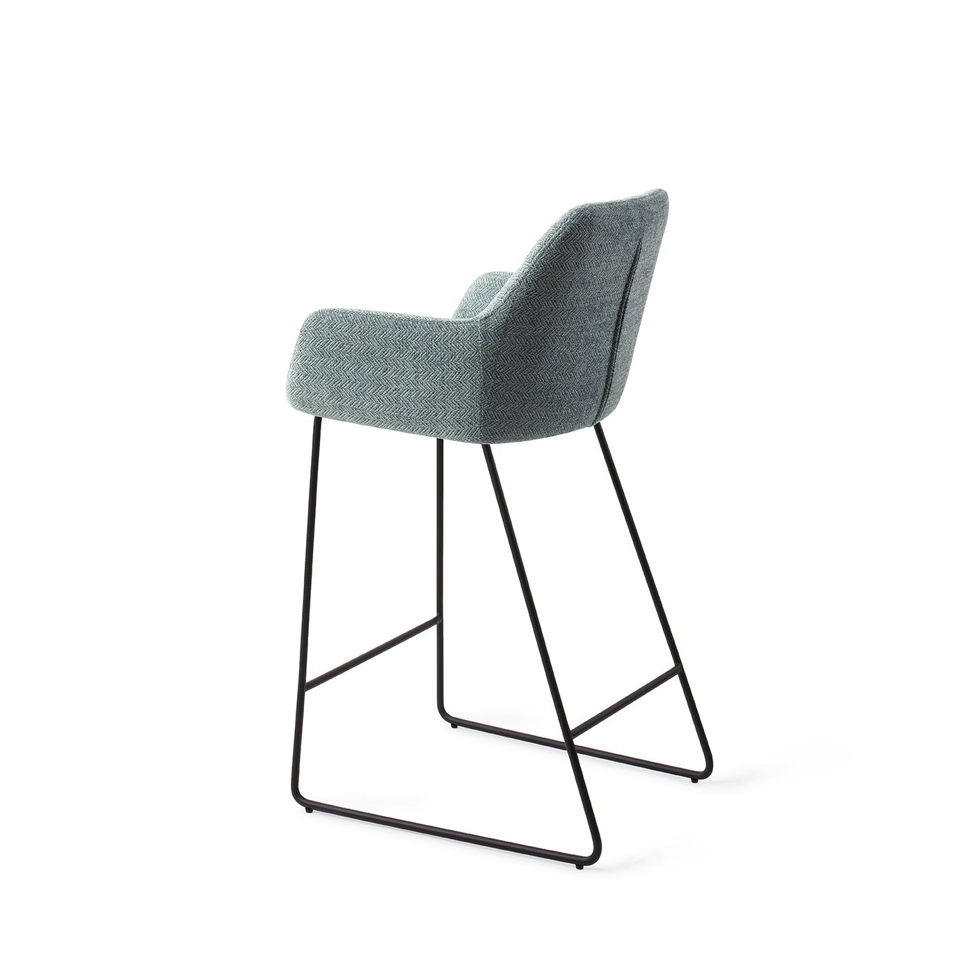 Jesper Home Barhocker Noto Real-Teal Slide Schwarz Barhöhe (75cm)