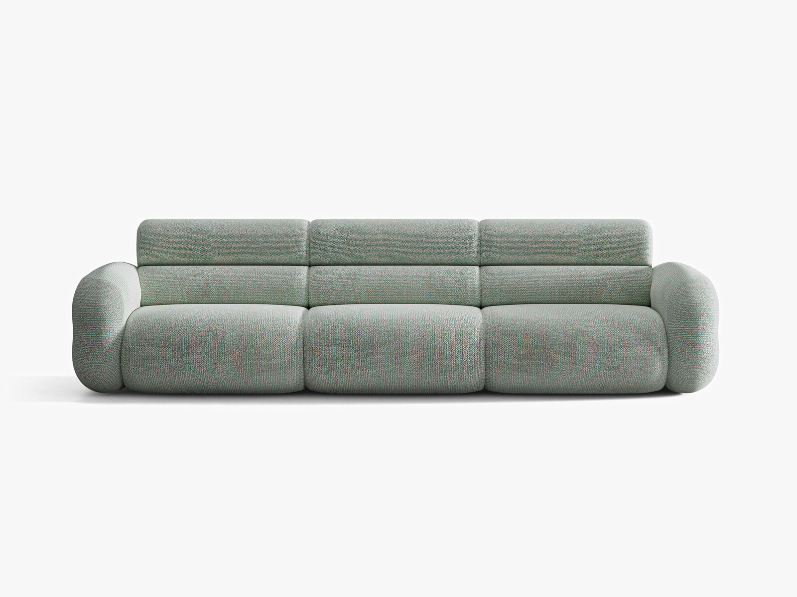 Micadoni Neo Modulares Sofa 4-Sitzer Chenille SILENCIO Gedämpftes Blau