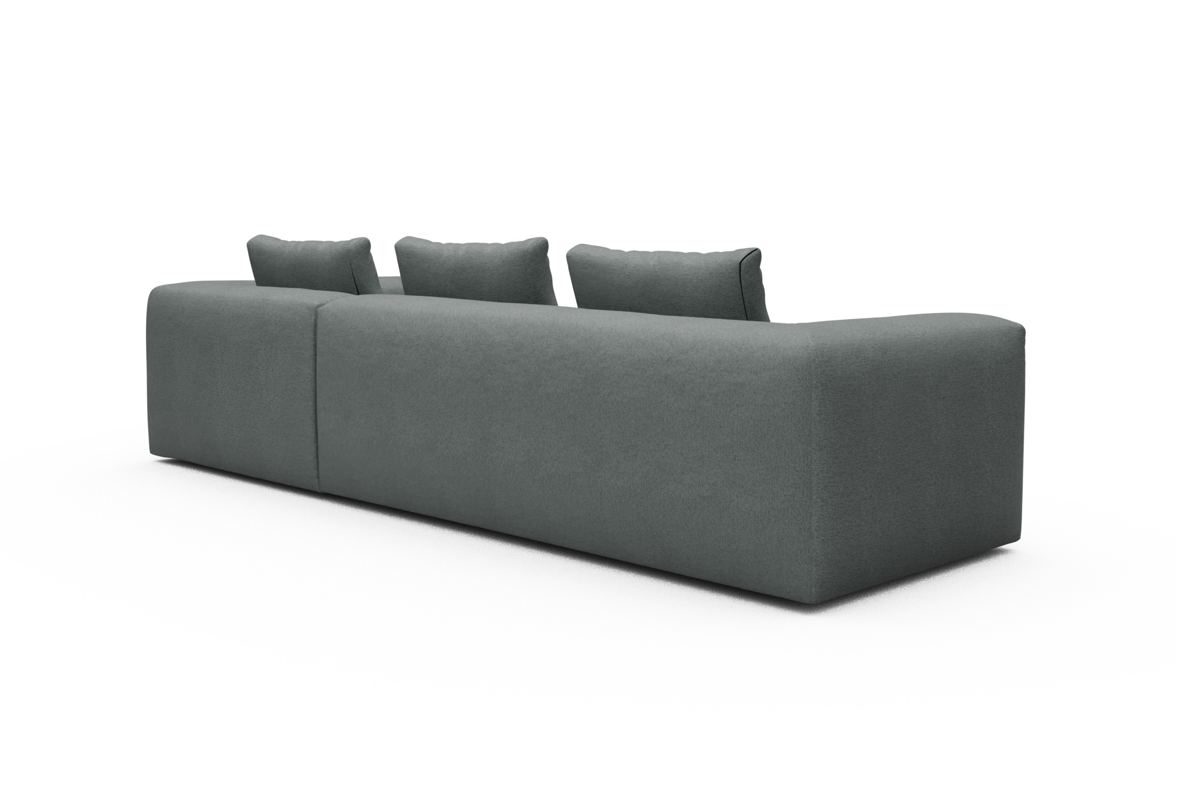 Ecksofa Fred Relax-Ecke rechts mit 2,5-Sitzer Denari-Soft-Grey