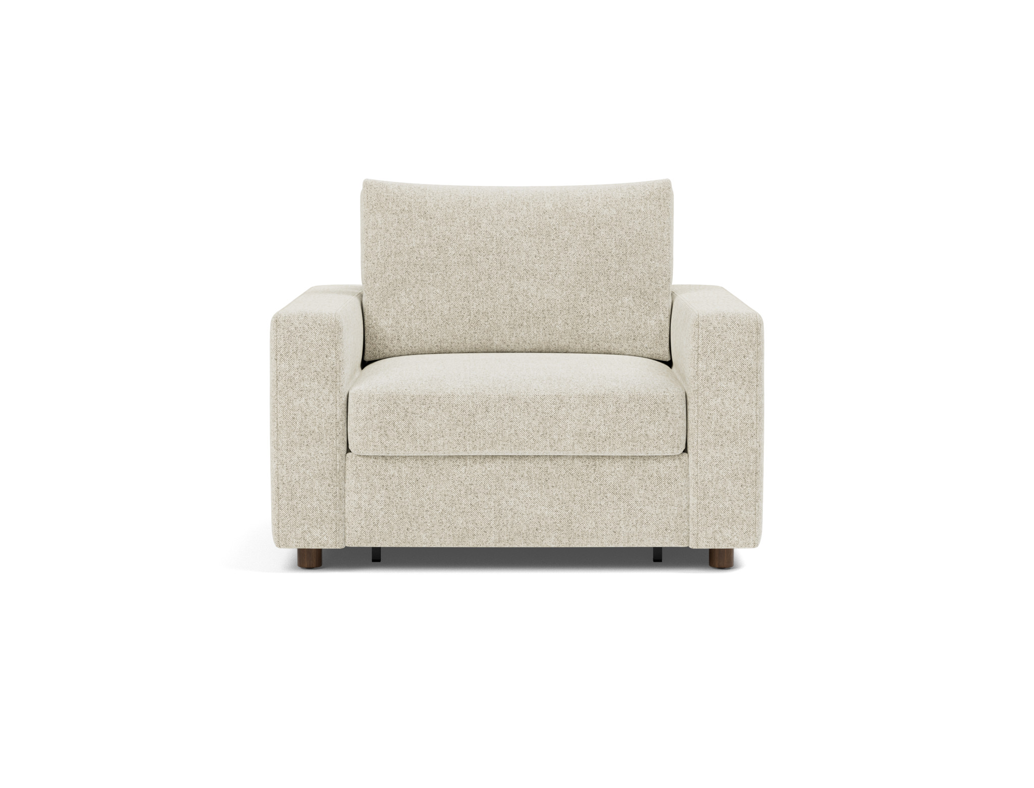 Schlafsessel Neah mit Standard-Armlehnen Strukturierter Stoff Taura 357-Off-White