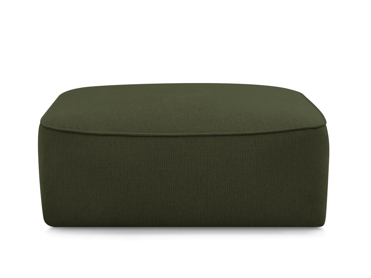 Bobochic Leopold Pouf Melange-Stoff Dunkelgrün