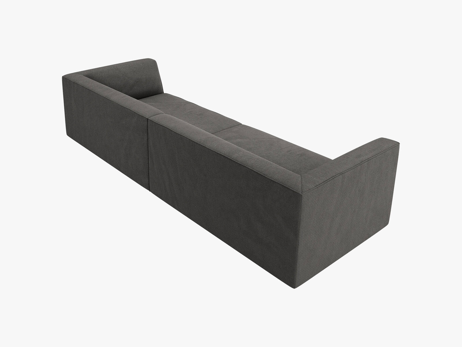 Micadoni Sofa Ruby 4-Sitzer Kord Scala Dunkelgrau