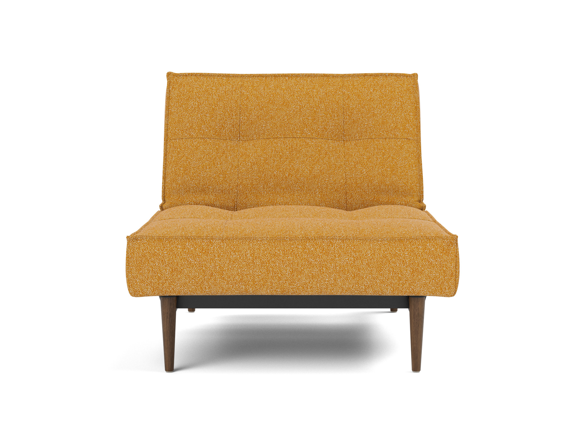 Sessel Splitback Boucle Skandi 536-Ochre Beine Styletto Eiche dunkel