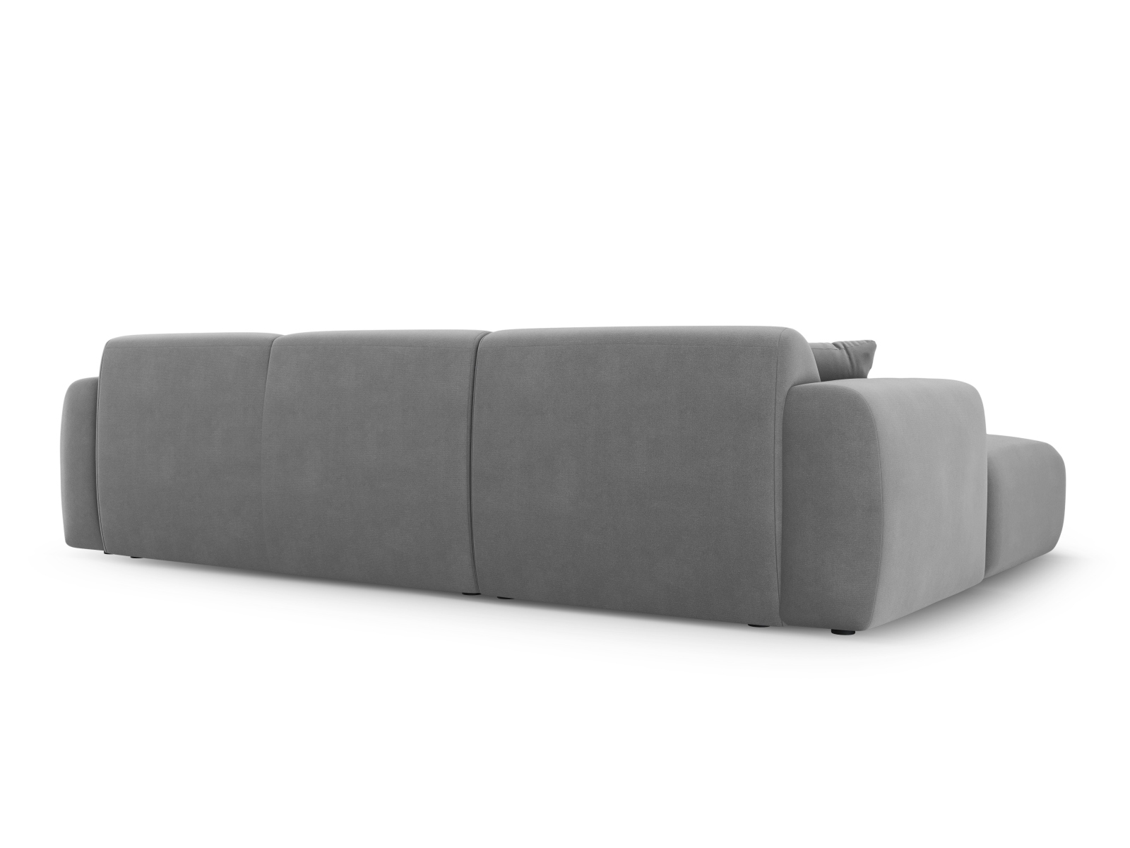 Cosmopolitan Design Ecksofa Nolio 4-Sitzer Samt Casino Hellgrau Links