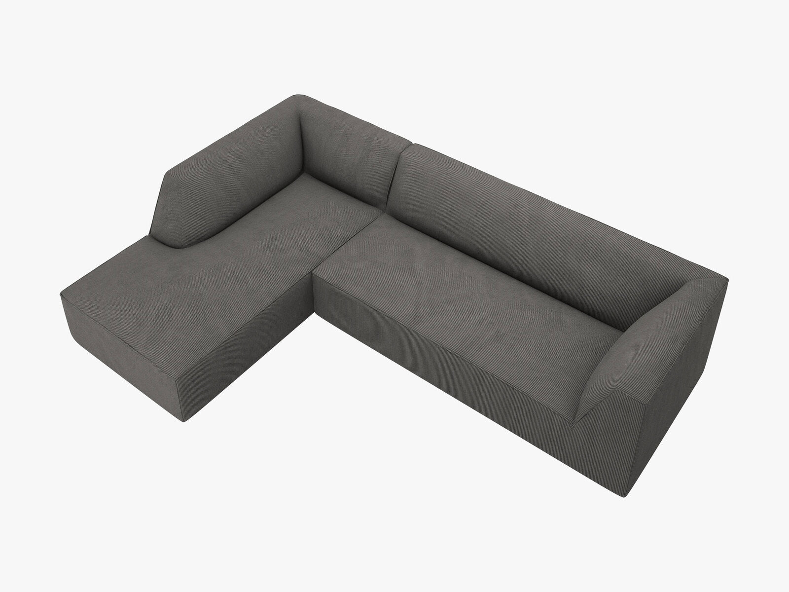 Micadoni 4-Sitzer Modular Sofa Ruby Links Kord Scala Dunkelgrau