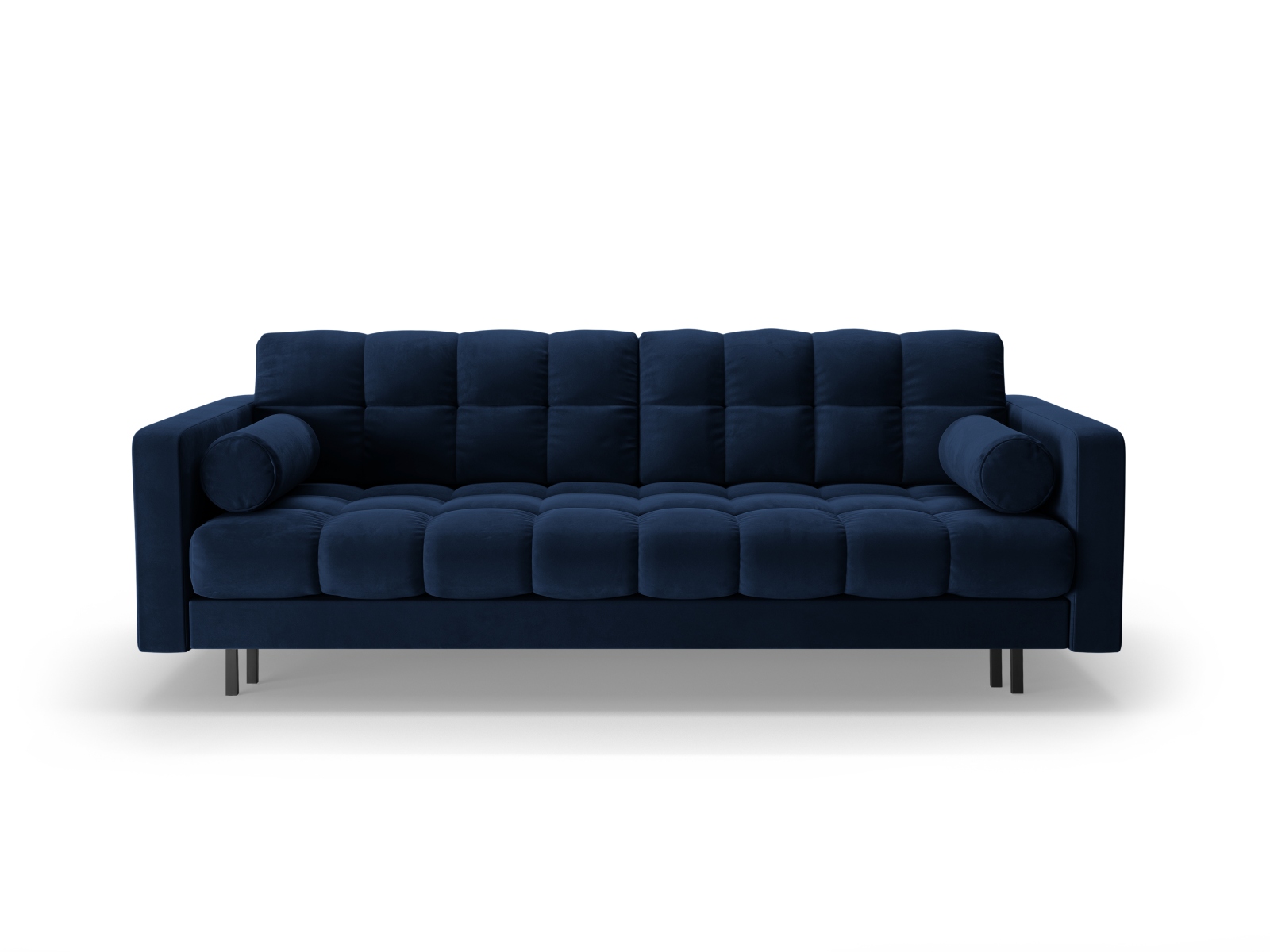 Cosmopolitan Design Schlafsofa Bali 3-Sitzer mit Bettkasten Samt Bluvel Königsblau
