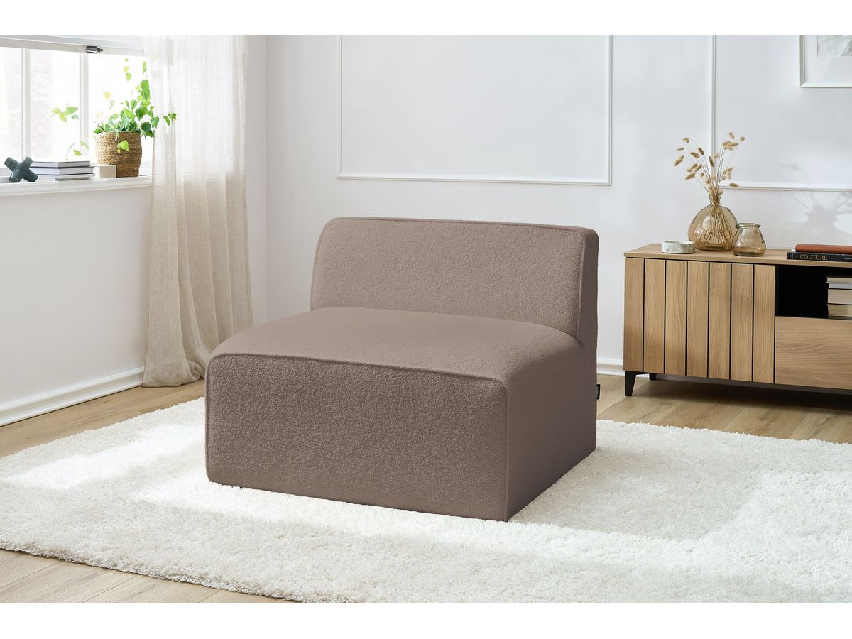 Bobochic Megeve Sofamodul 1-Sitzer Bouclé-Stoff Braun