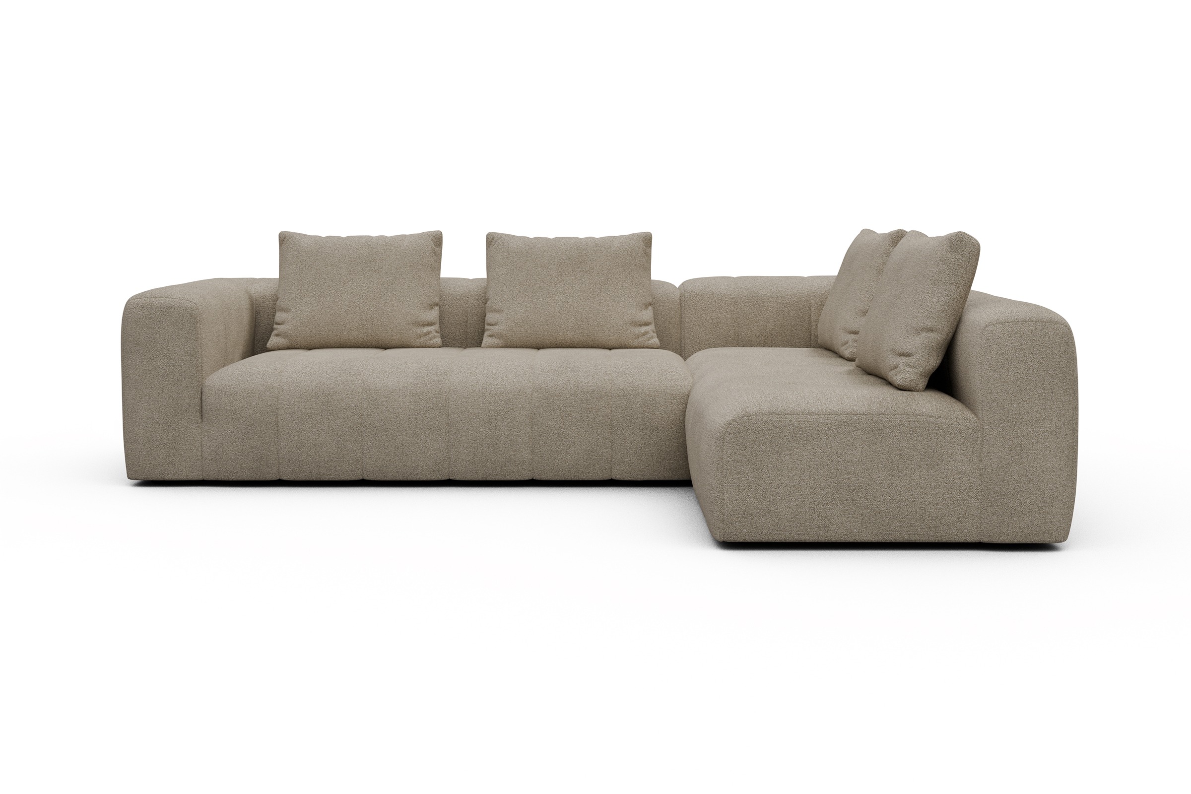 Ecksofa Hugo 2x 2,5-Sitzer Armlehne links Boucle-Belge