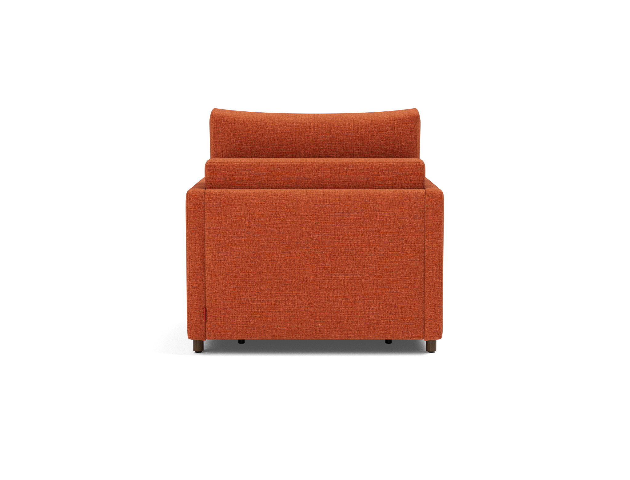 Schlafsessel Neah mit Slim-Armlehnen Chenille Esina 412-Rust-Orange