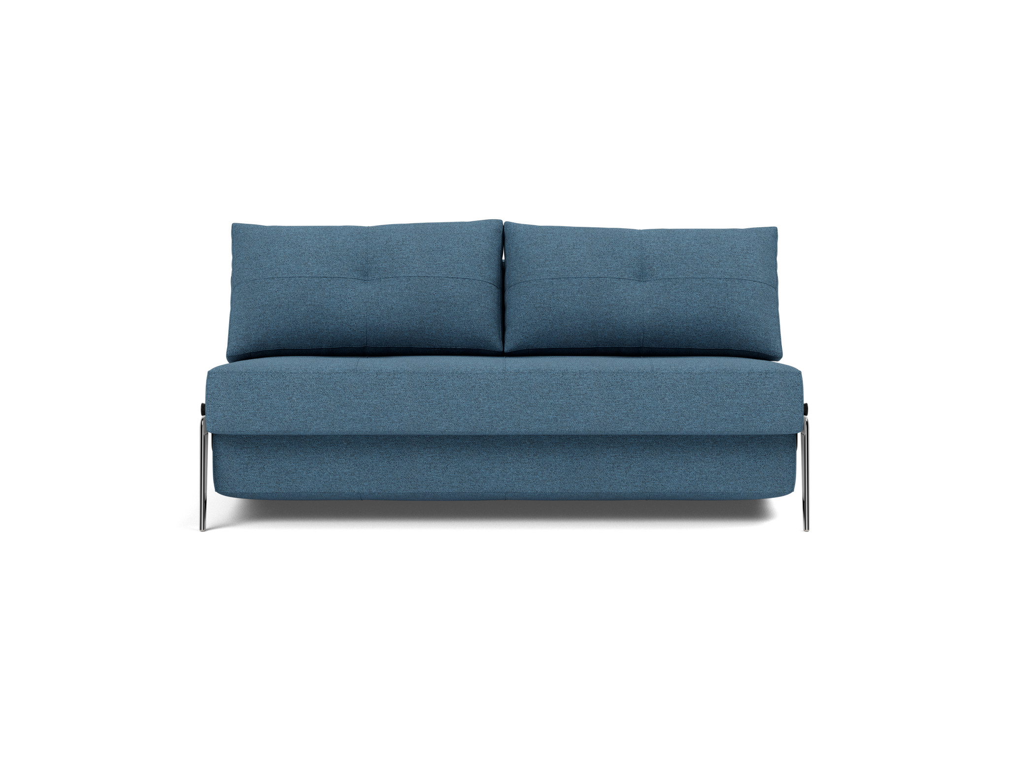 Schlafsofa Cubed 160 Strukturierter Stoff Weda 302-Weda-Blue Beine Aluminium