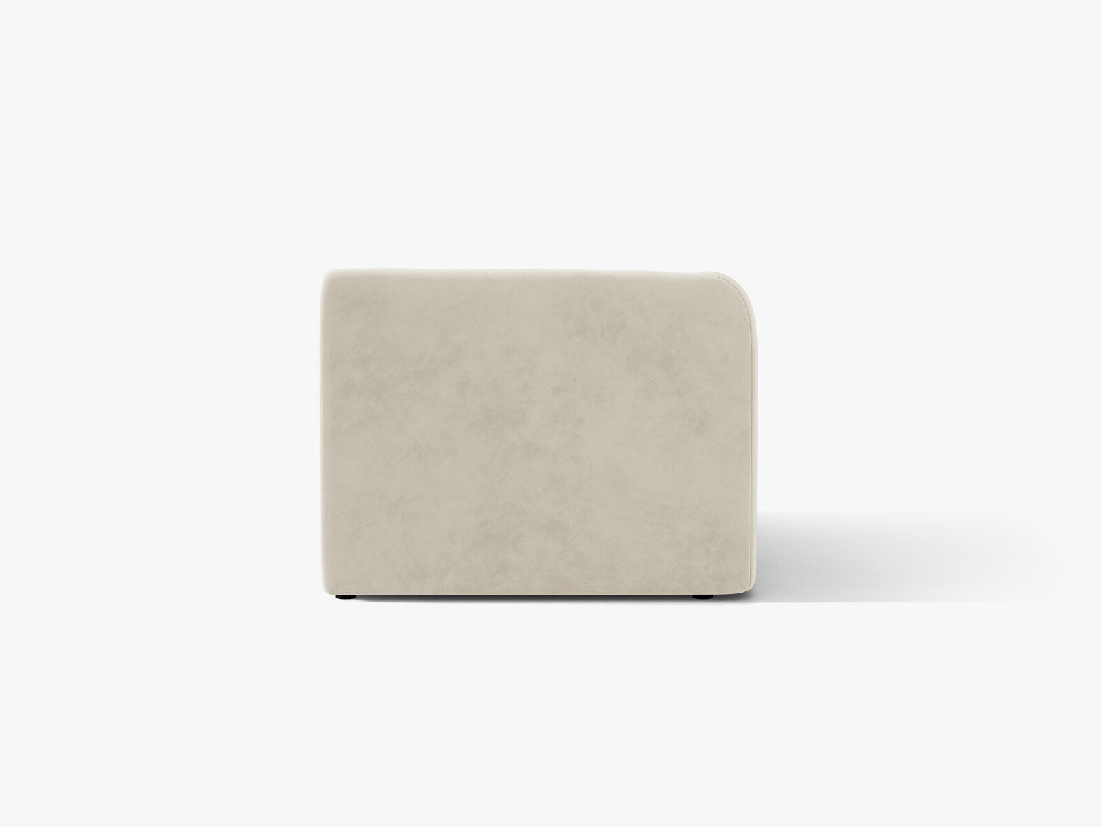 Micadoni Eckmodul Miley 1-Sitzer Links Samt Bluvel Helles Beige