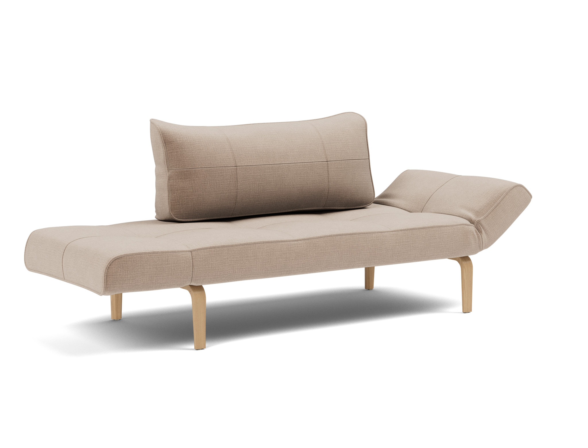 Tagesbett Zeal Chenille Esina 417-Mocha Beine Bow Eiche