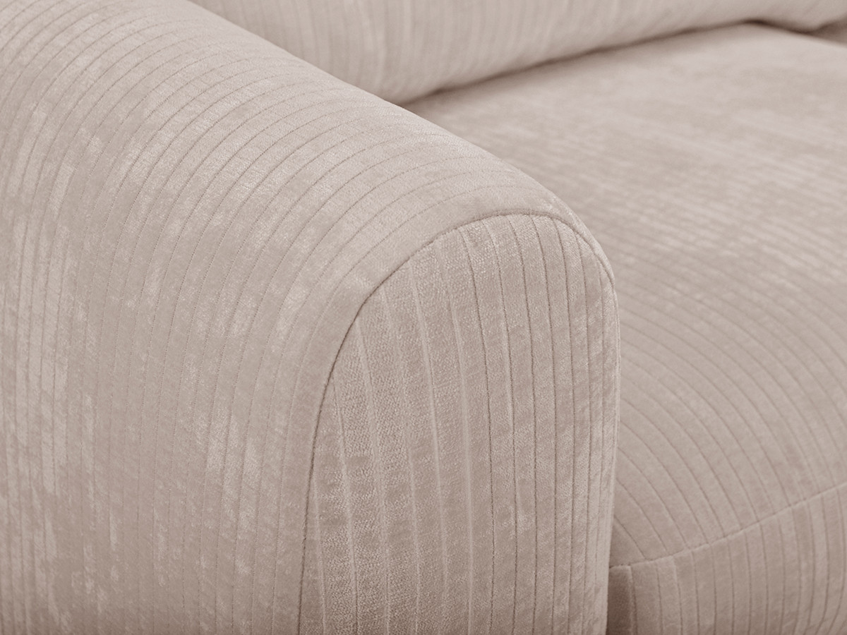 Bobochic Archi Schlafsofa 3-Sitzer Cordsamt Beige, Liegefläche 140 × 190 cm