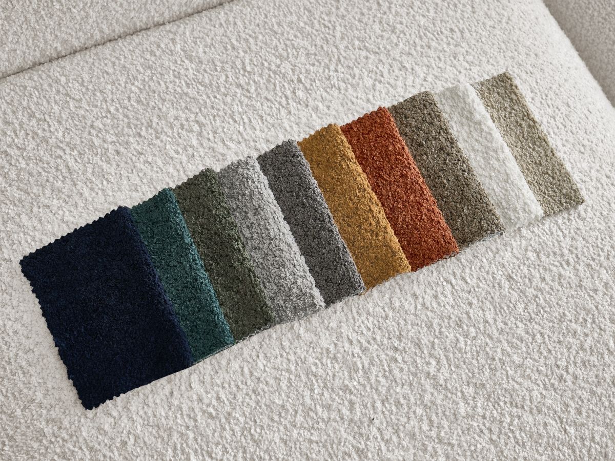 Bobochic Tina Sofa 2-Sitzer Bouclé-Stoff Weiß