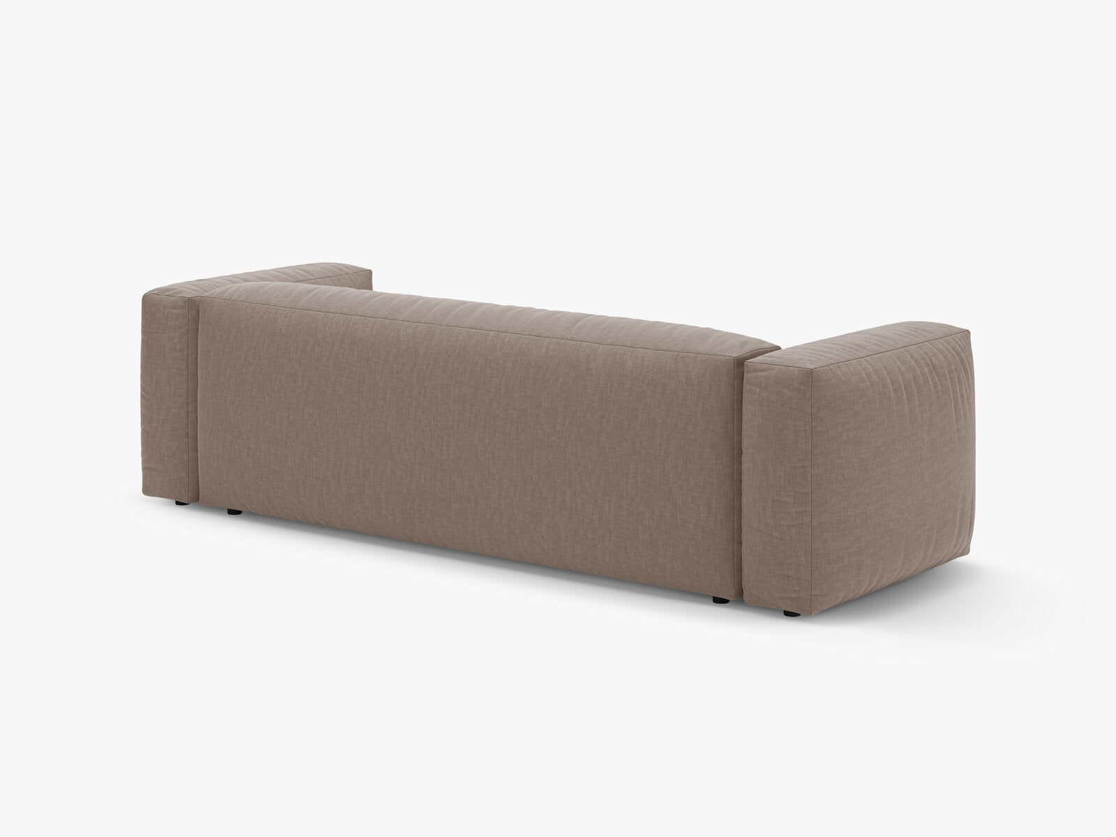 Micadoni Martina Sofa mit Bettfunktion Strukturierter Stoff Boston Dunkelbeige