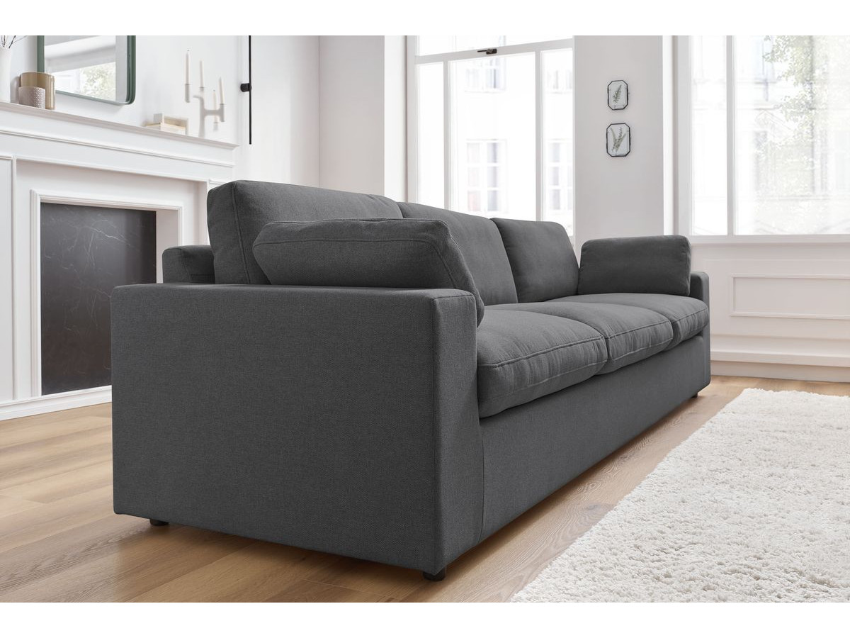 Bobochic Belair Sofa 4-Sitzer Stoff Dunkelgrau
