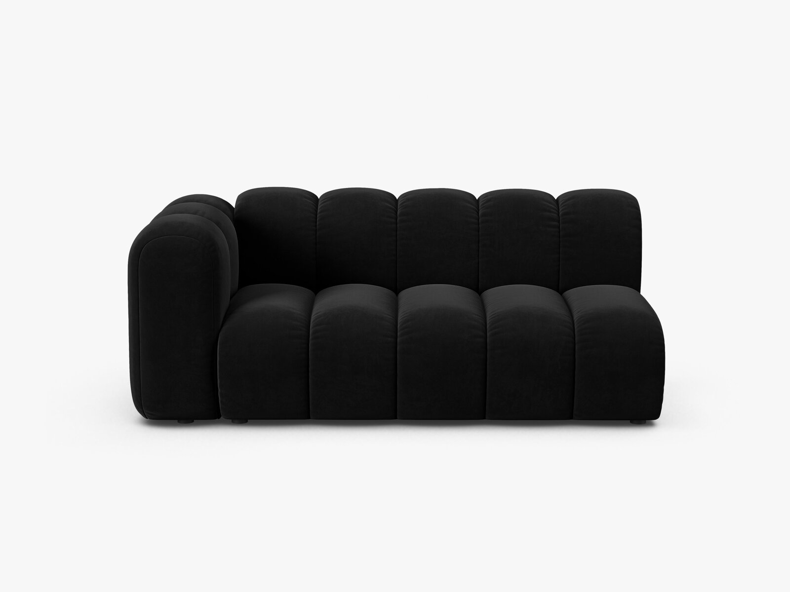 Micadoni Modul Lupine 3-Sitzer Samt Salvador Schwarz Links