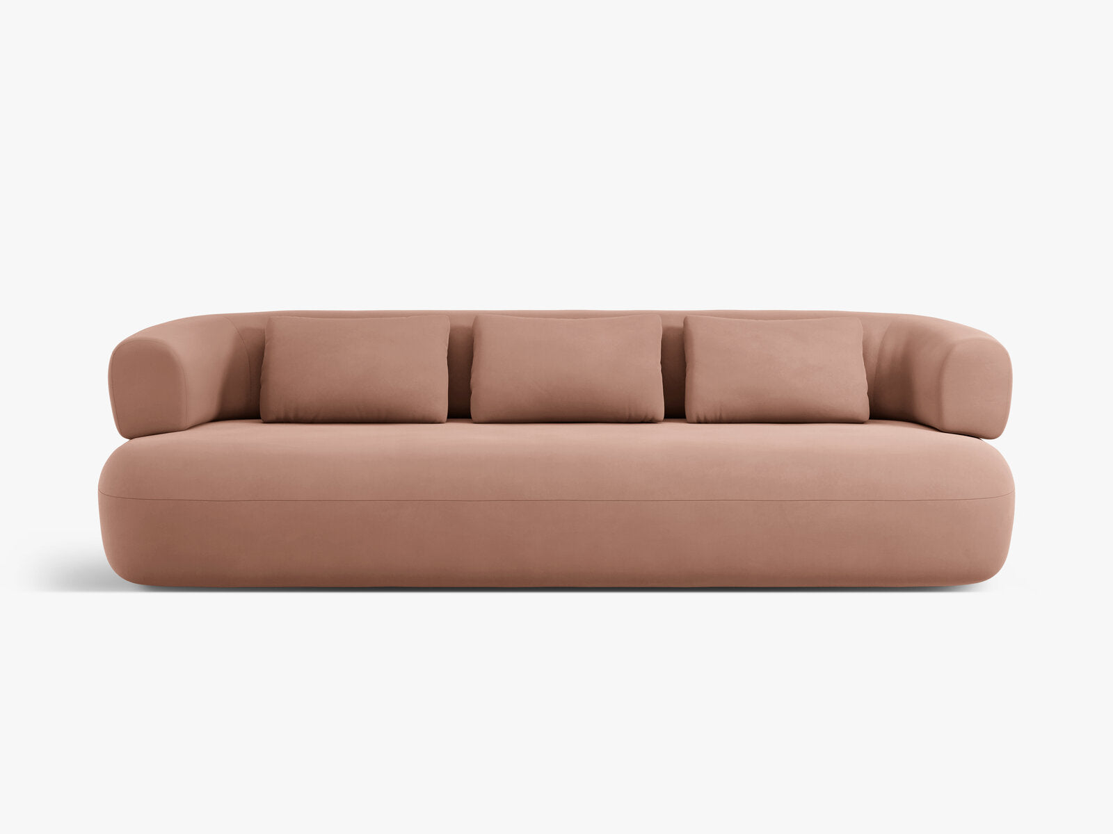Micadoni Sofa Jenny 4-Sitzer Samt Salvador Rosa