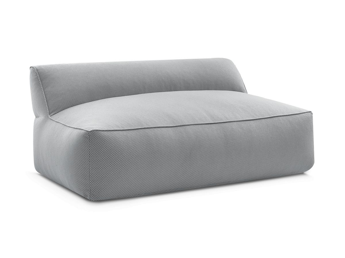 Bobochic Riviera Sofamodul 2-Sitzer Melange-Stoff Hellgrau