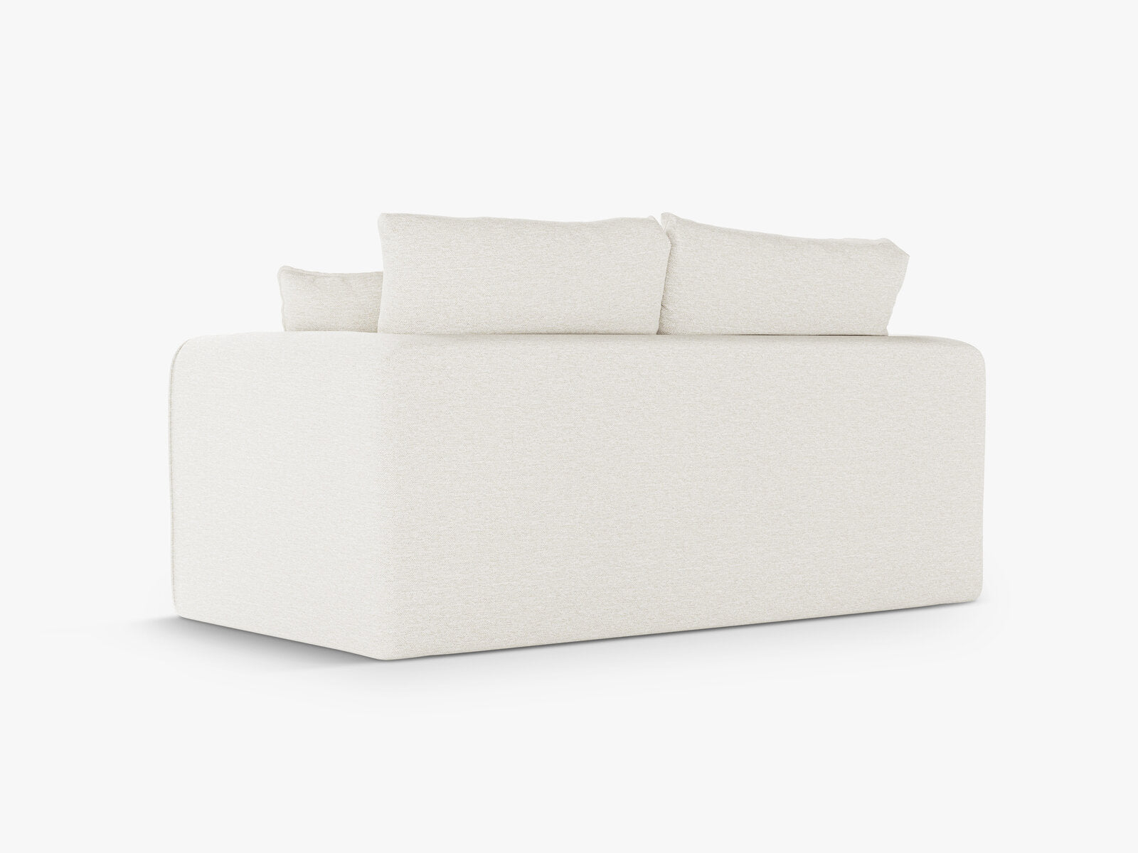 Micadoni Sofa Lido 2-Sitzer Strukturierter Stoff Weiß